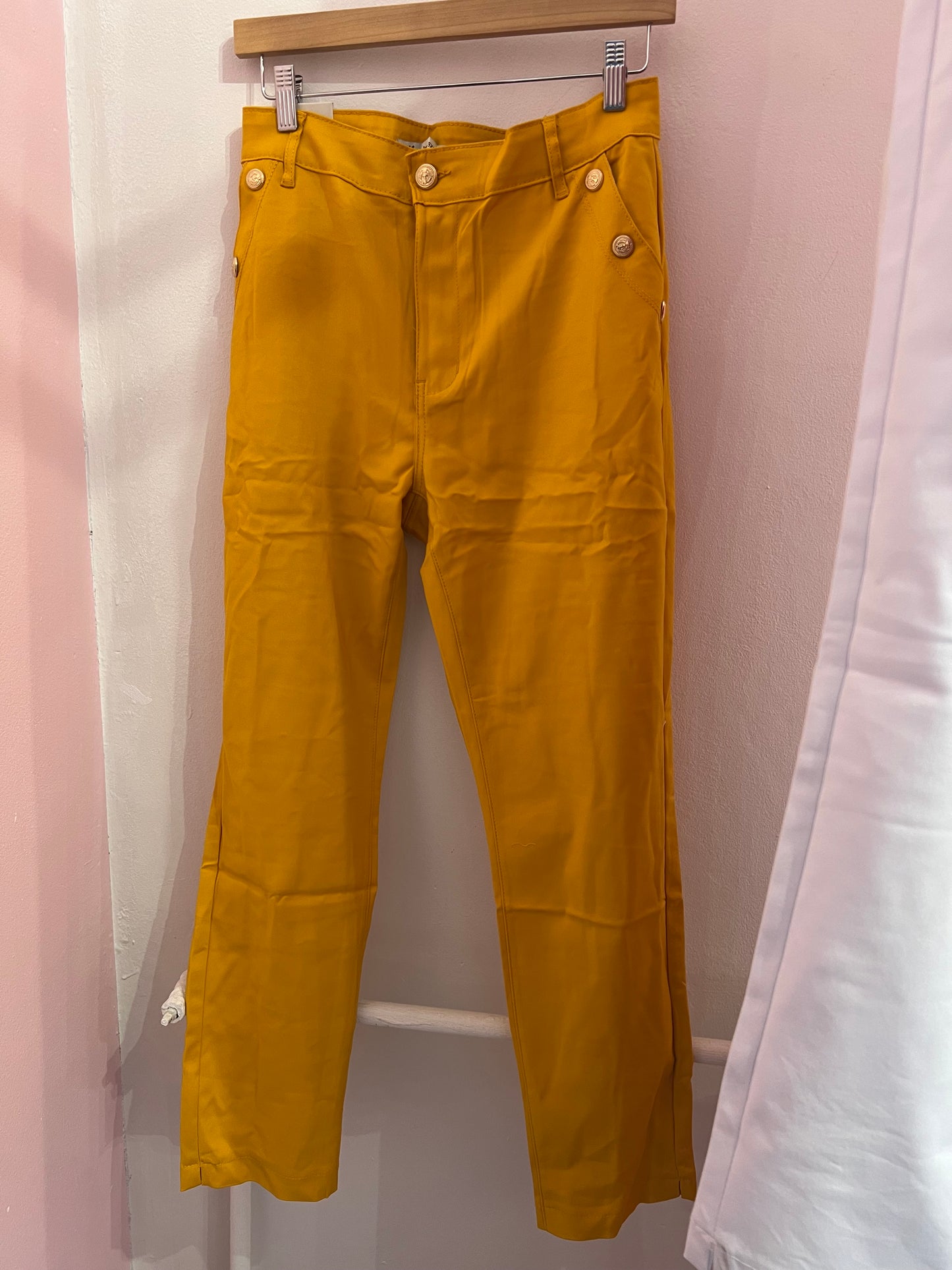 Pantalon grande tailles jaune