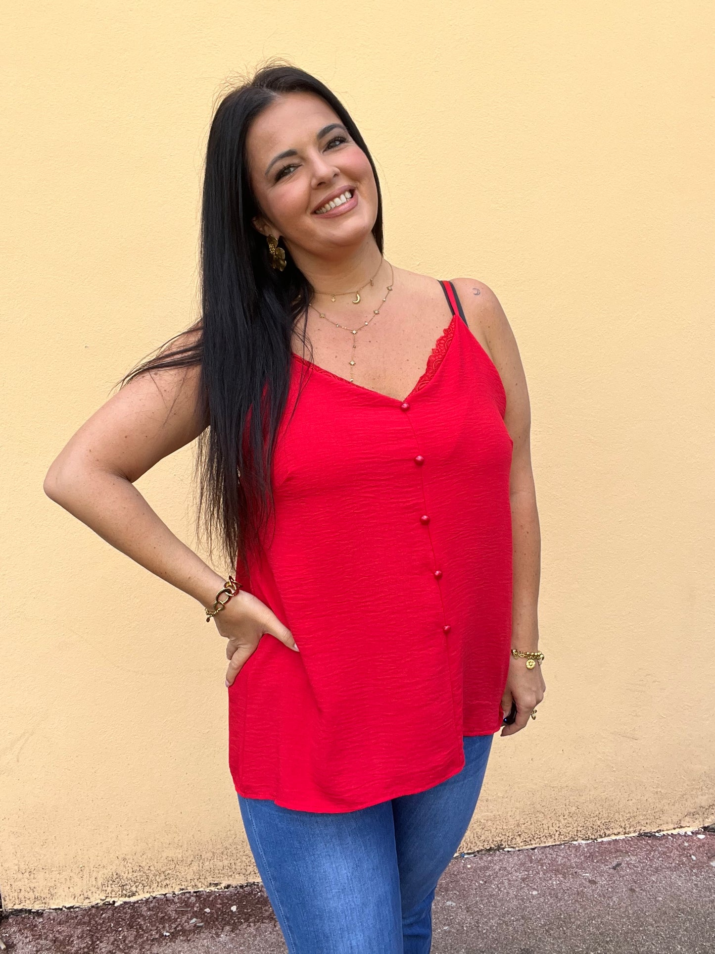 Débardeur rouge grande taille