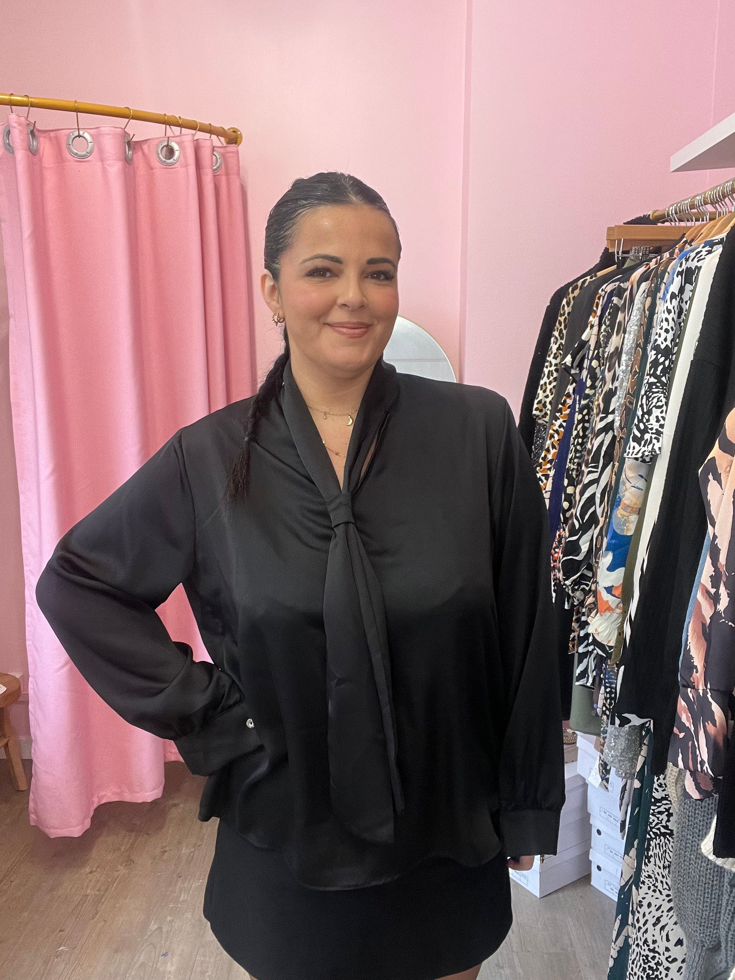 Chemise Kloé noire grande taille