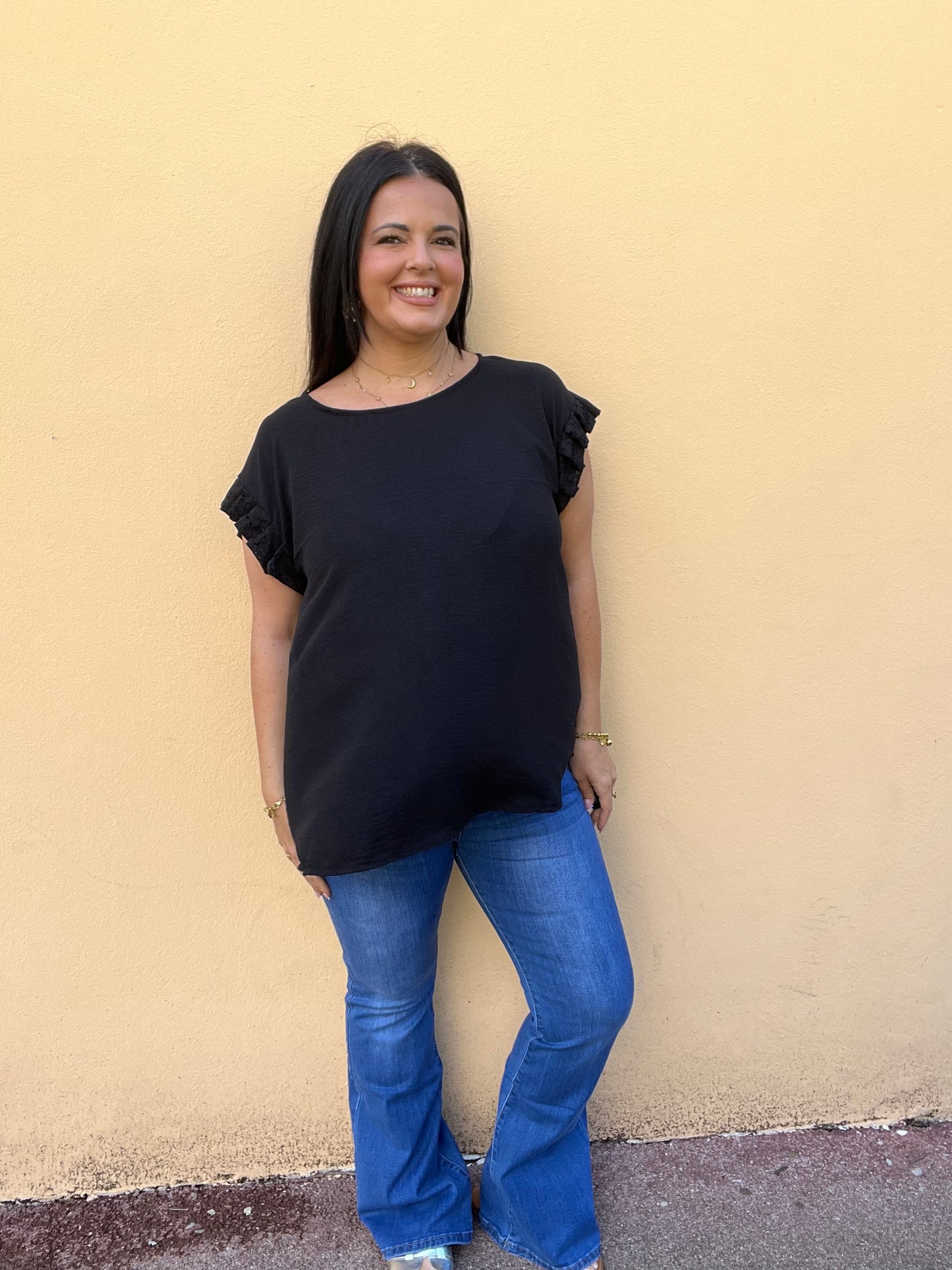 Blouse grande taille noire