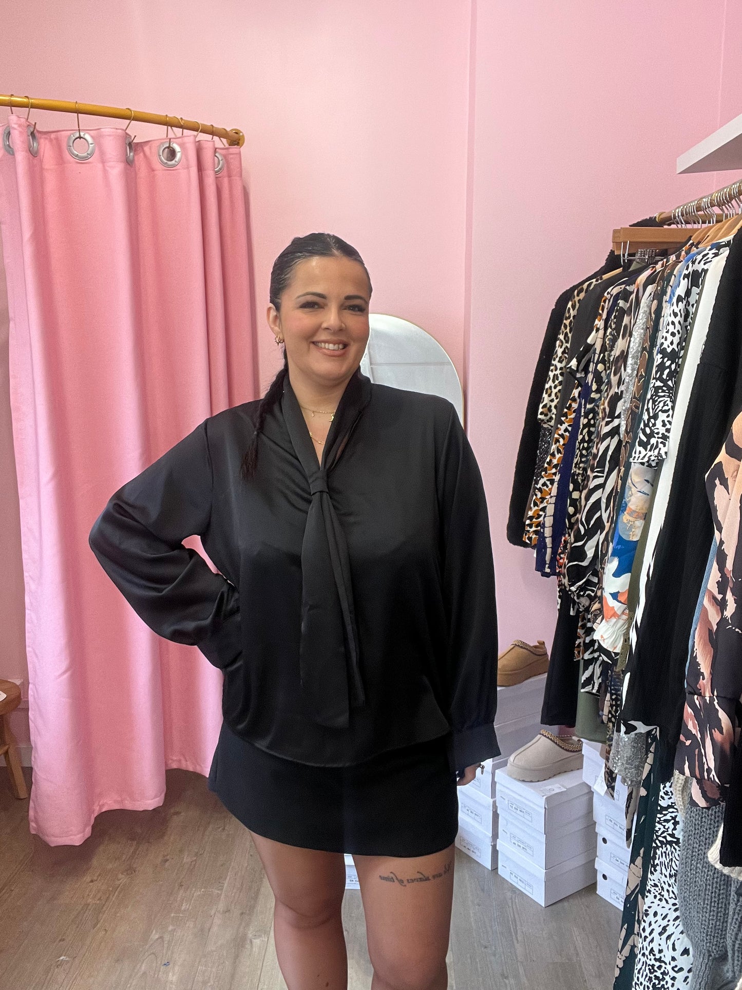 Chemise Kloé noire grande taille