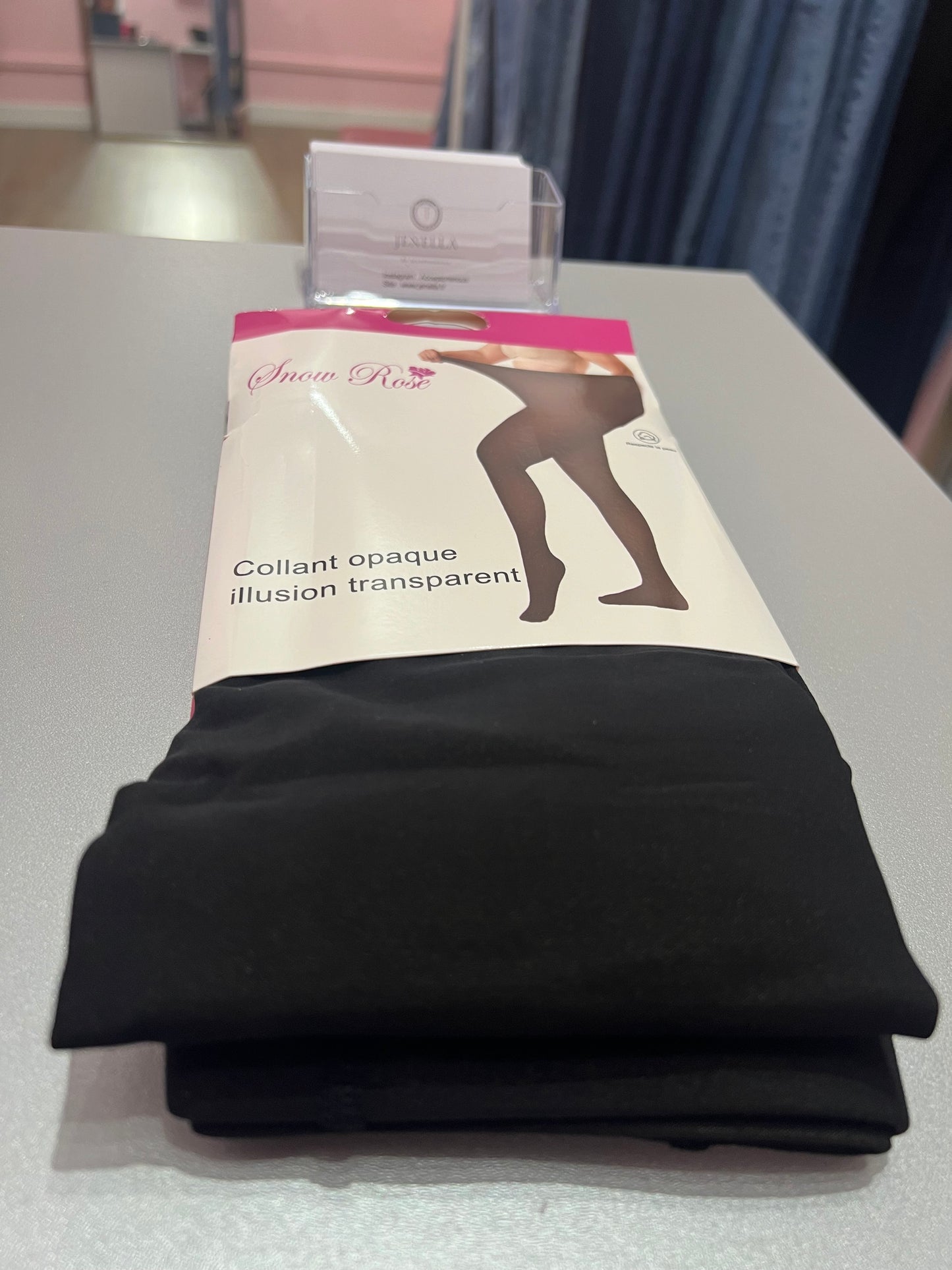 Collant opaque illusion transparent