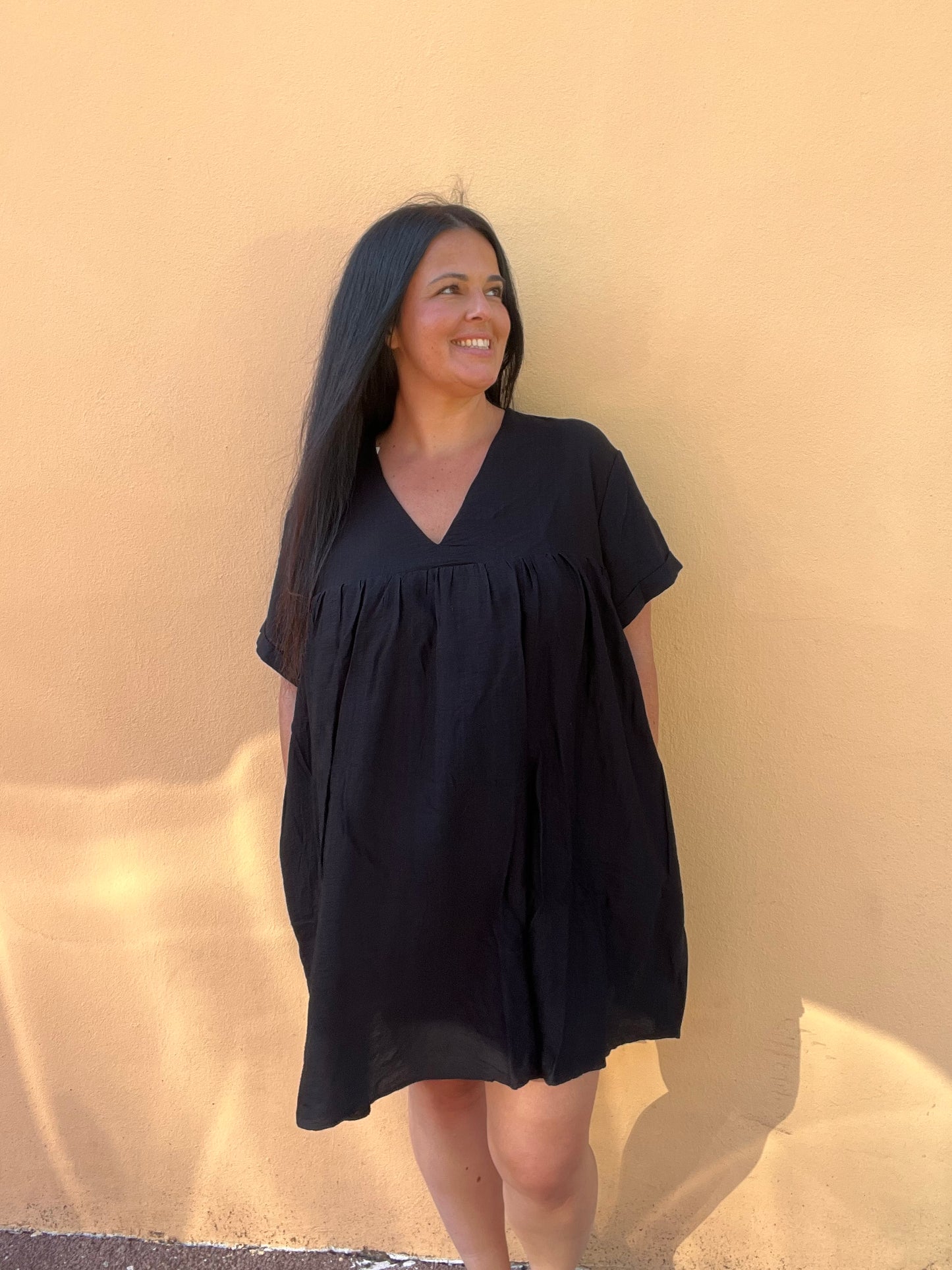 Robe combi short noire