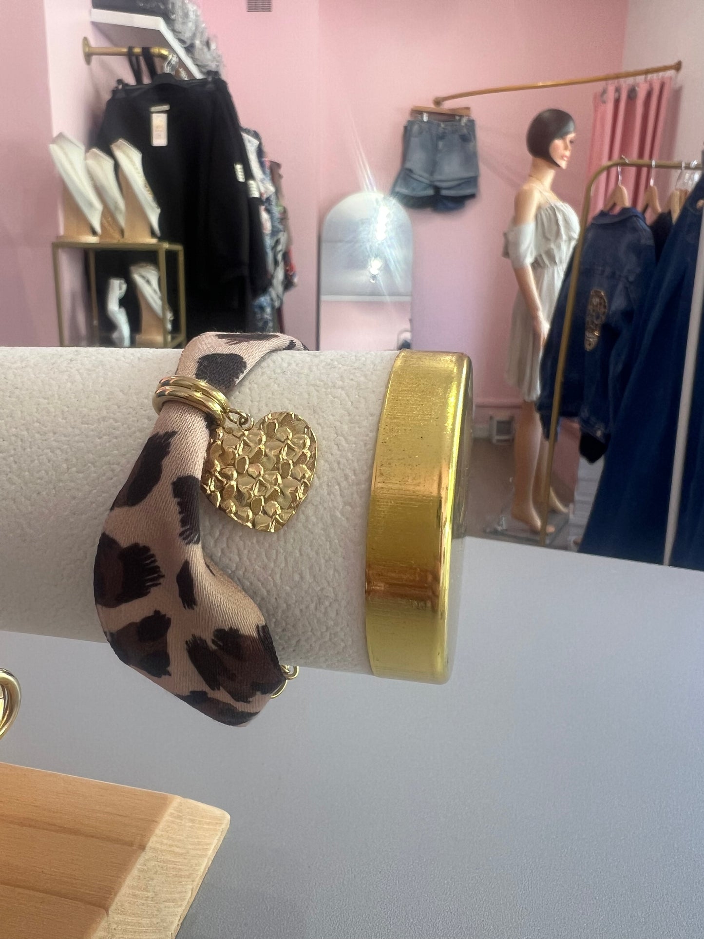 Bracelet léopard cœur