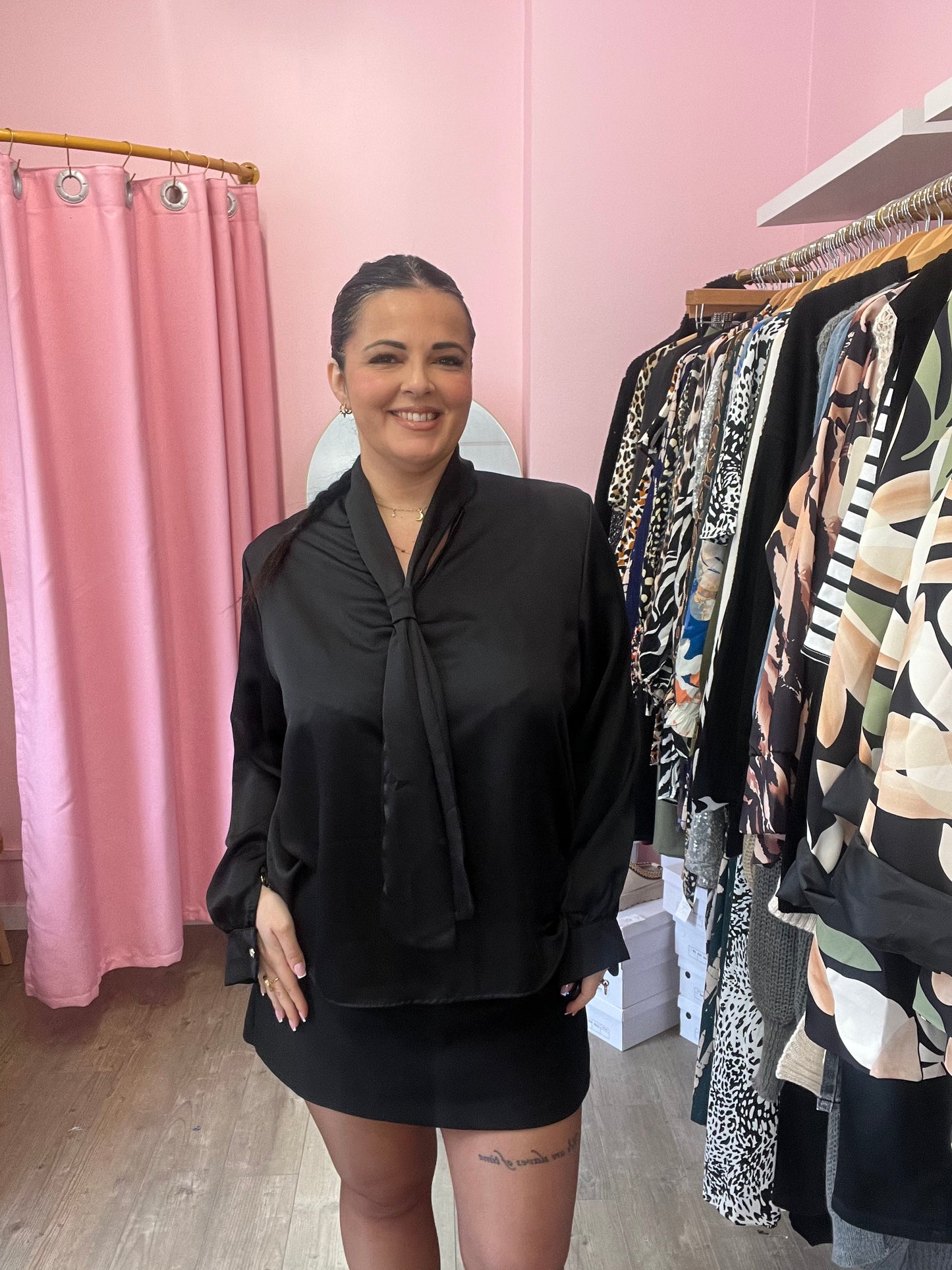 Chemise Kloé noire grande taille