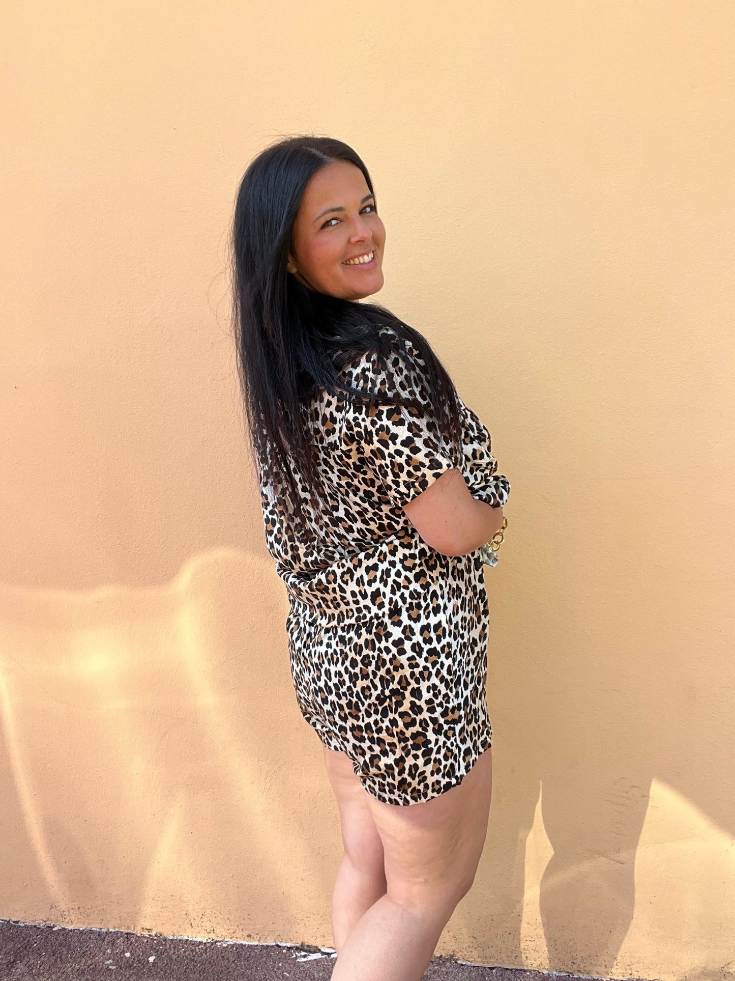 Combi short robe Leopard