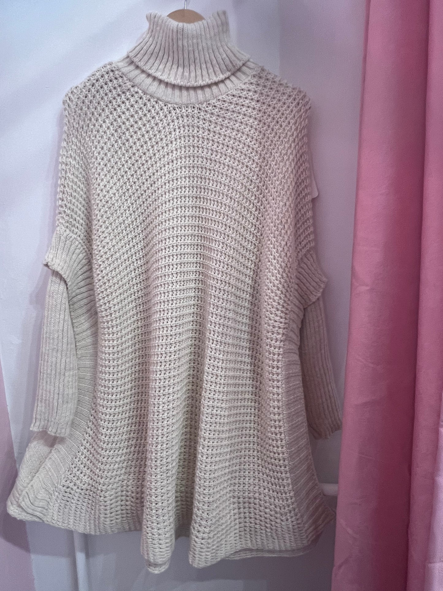 Pull oversize beige