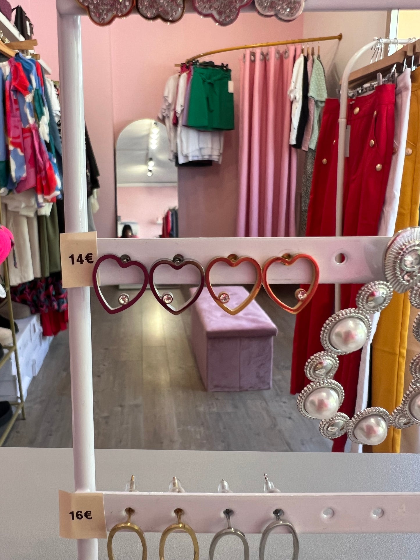 boucles d'oreilles coeurs