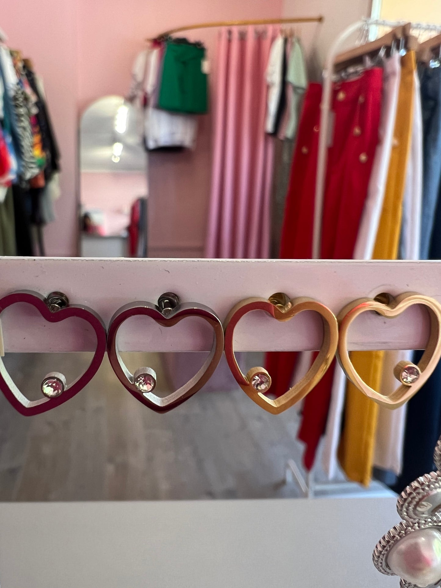 boucles d'oreilles coeurs