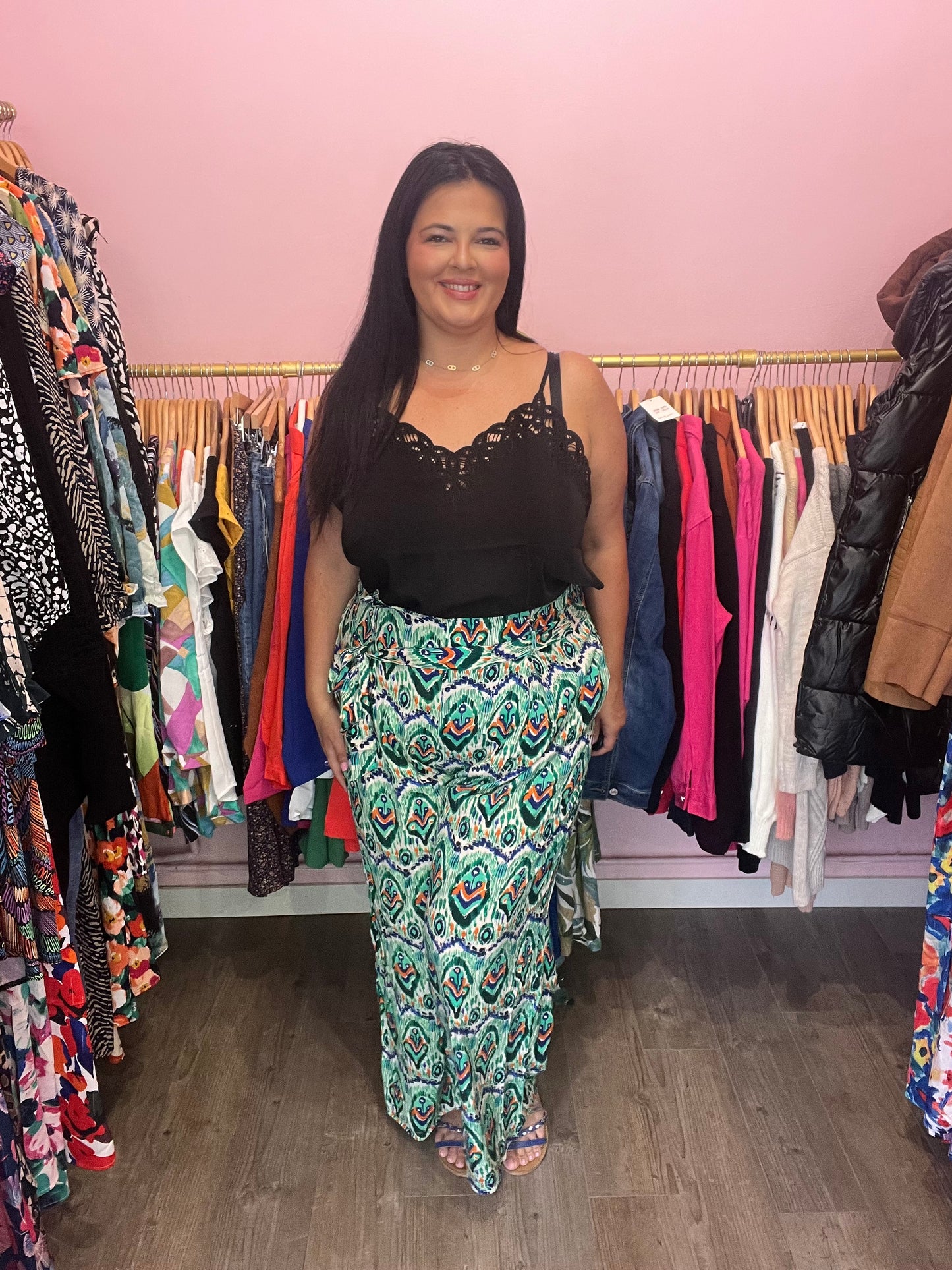 Pantalon fluide vert