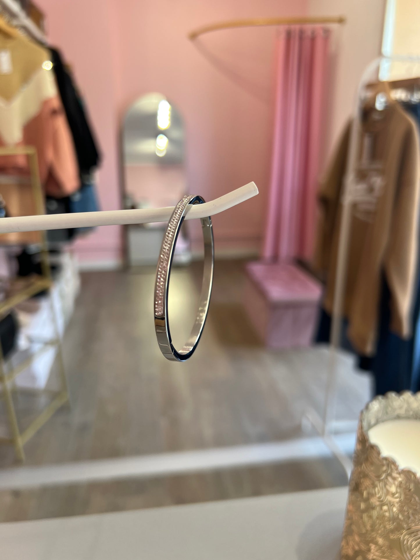 Jonc bracelet strass