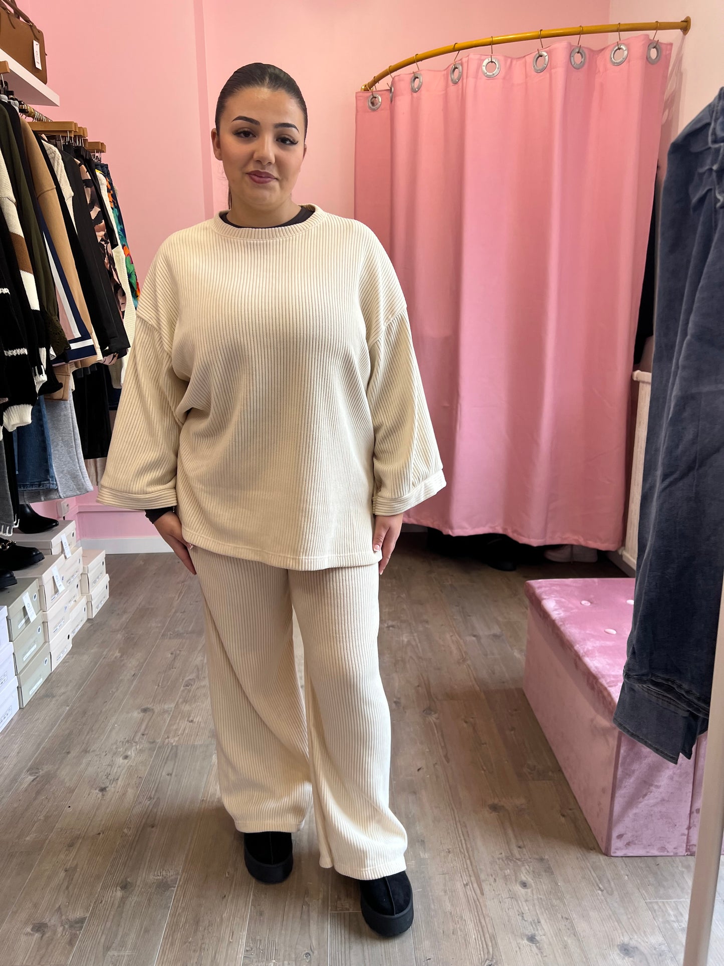 Ensemble oversize beige
