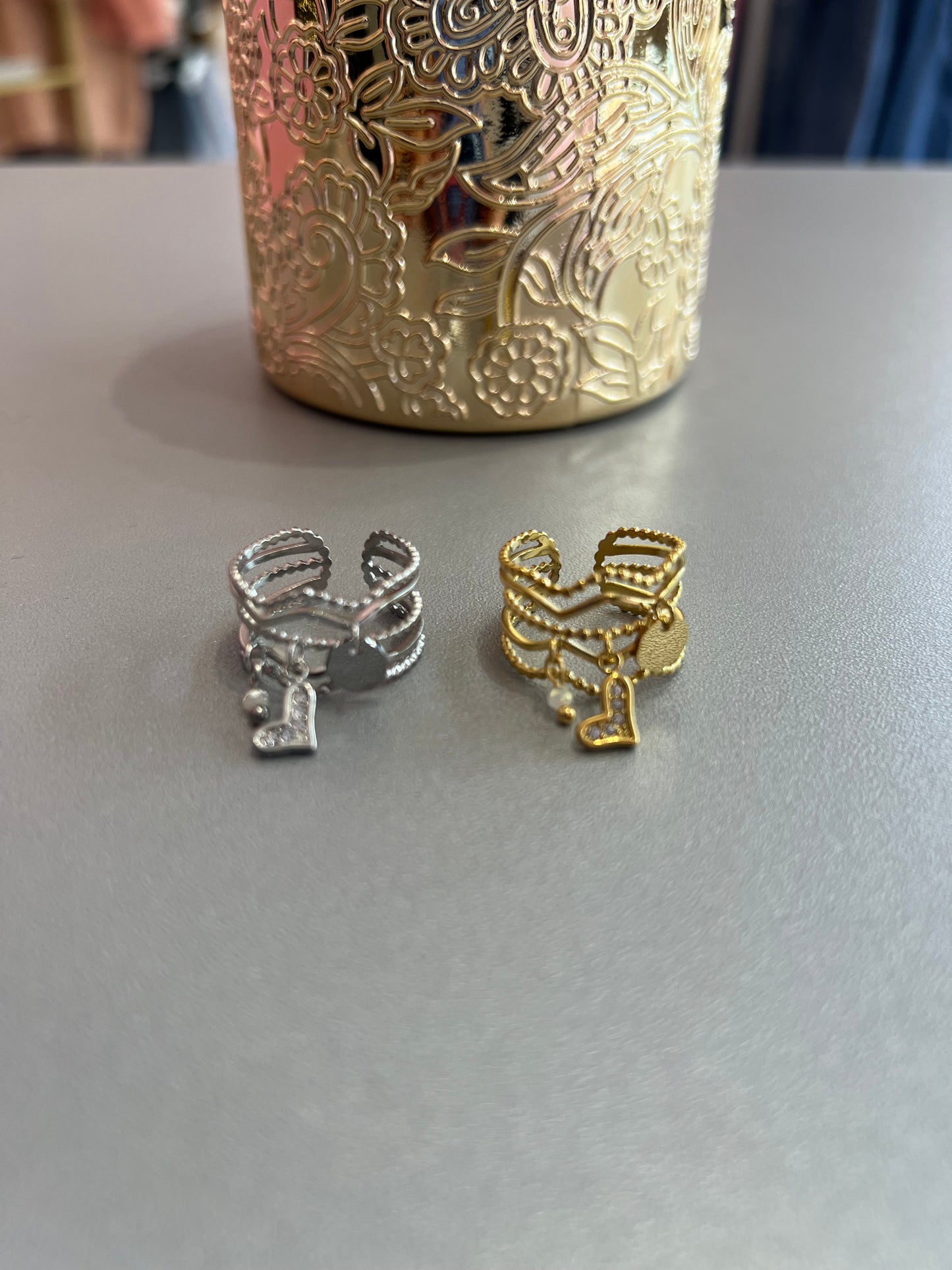 Bague breloque coeur