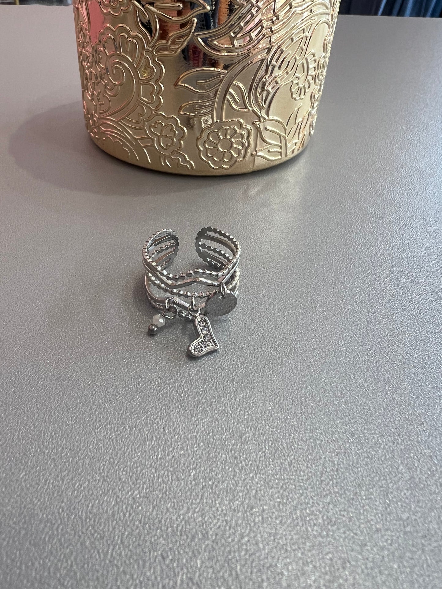 Bague breloque coeur