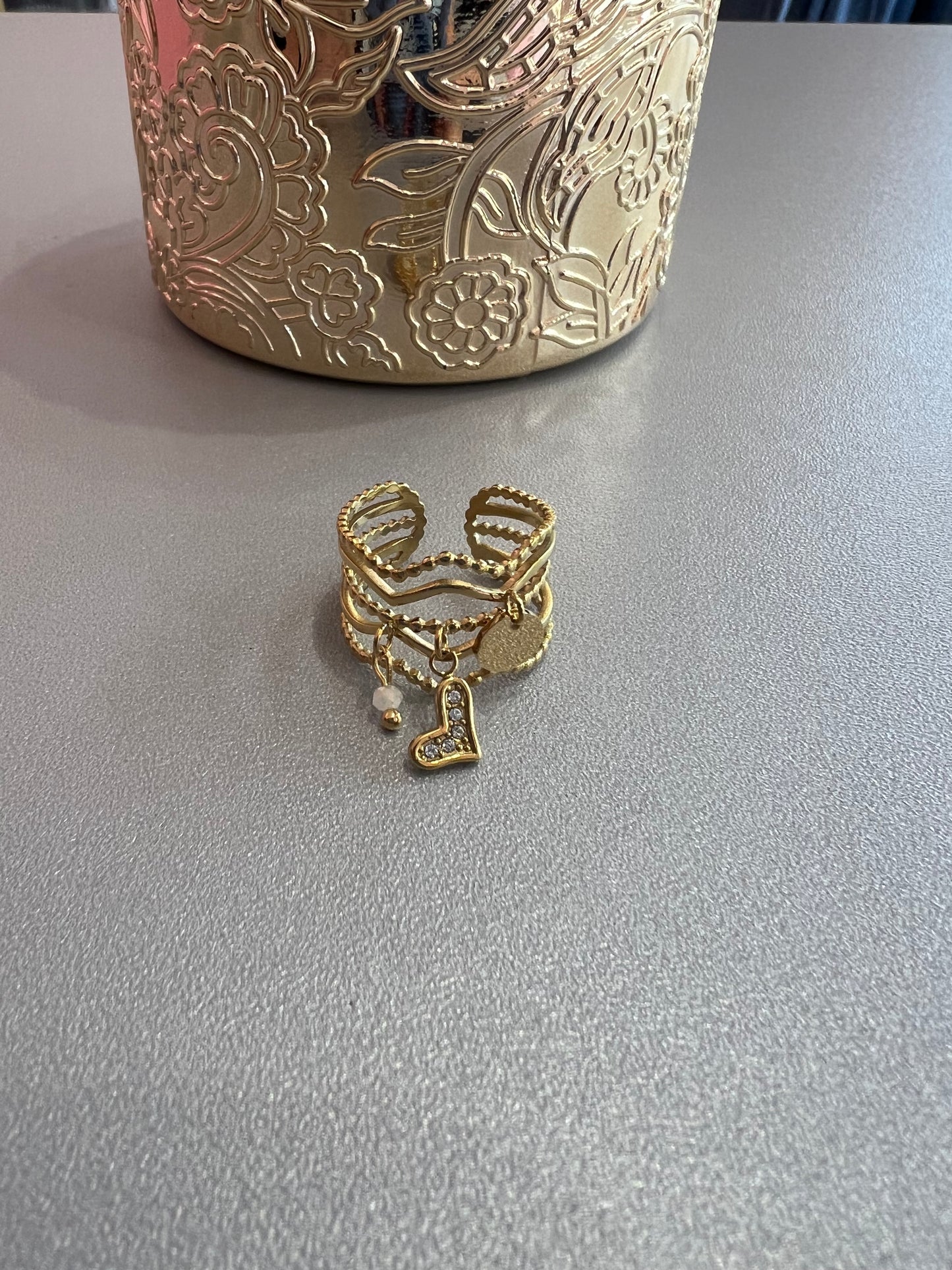 Bague breloque coeur