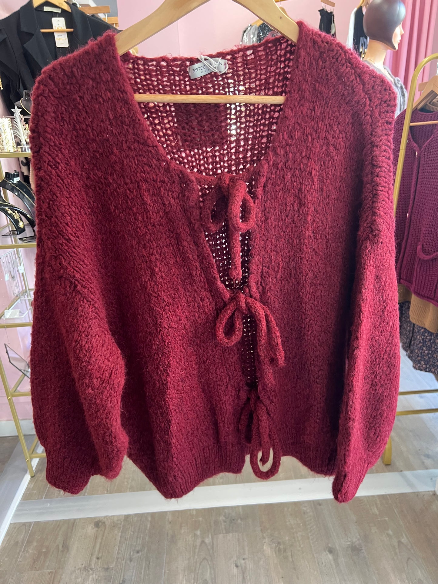 pull en laine noeud