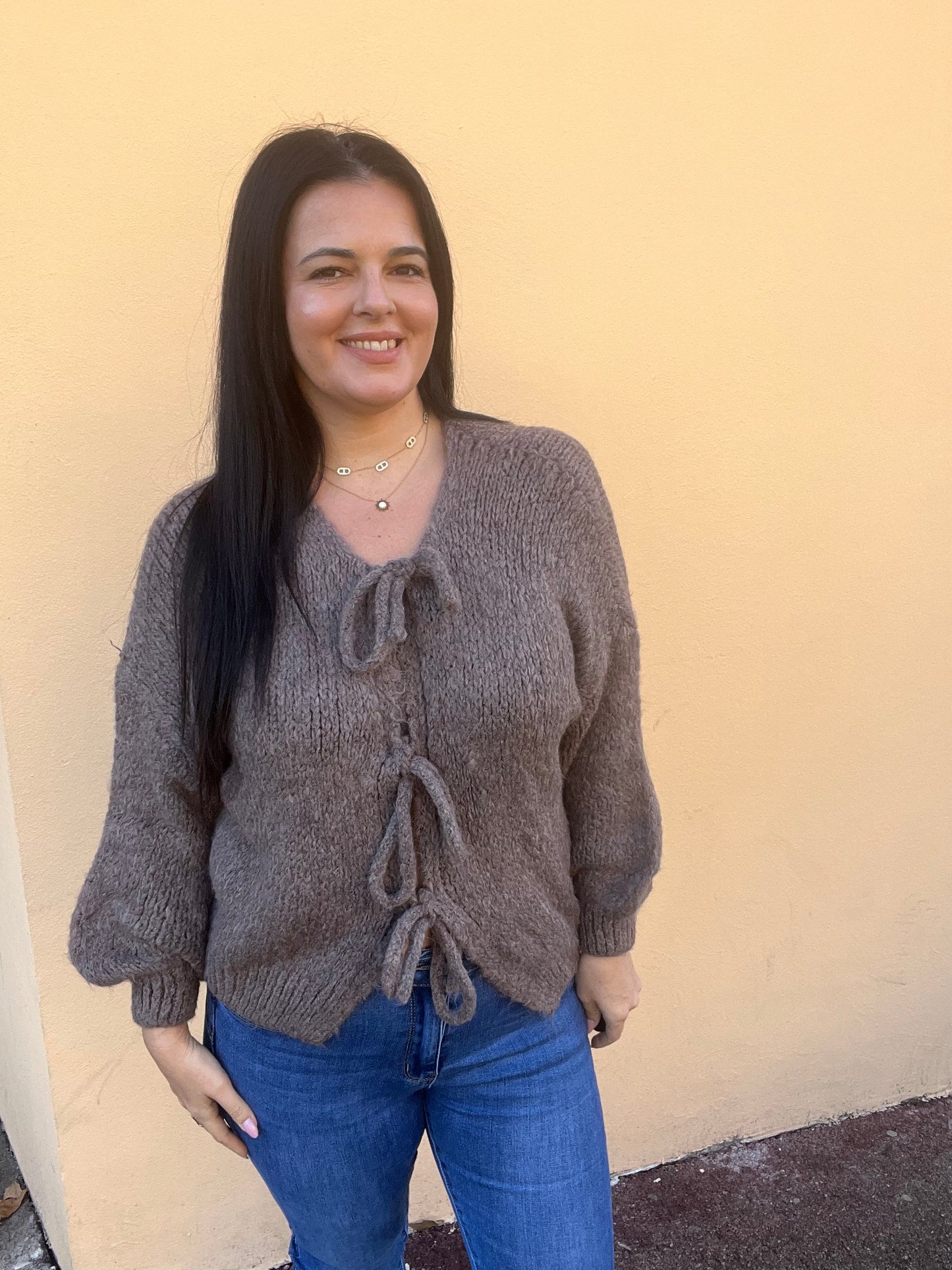 pull en laine noeud