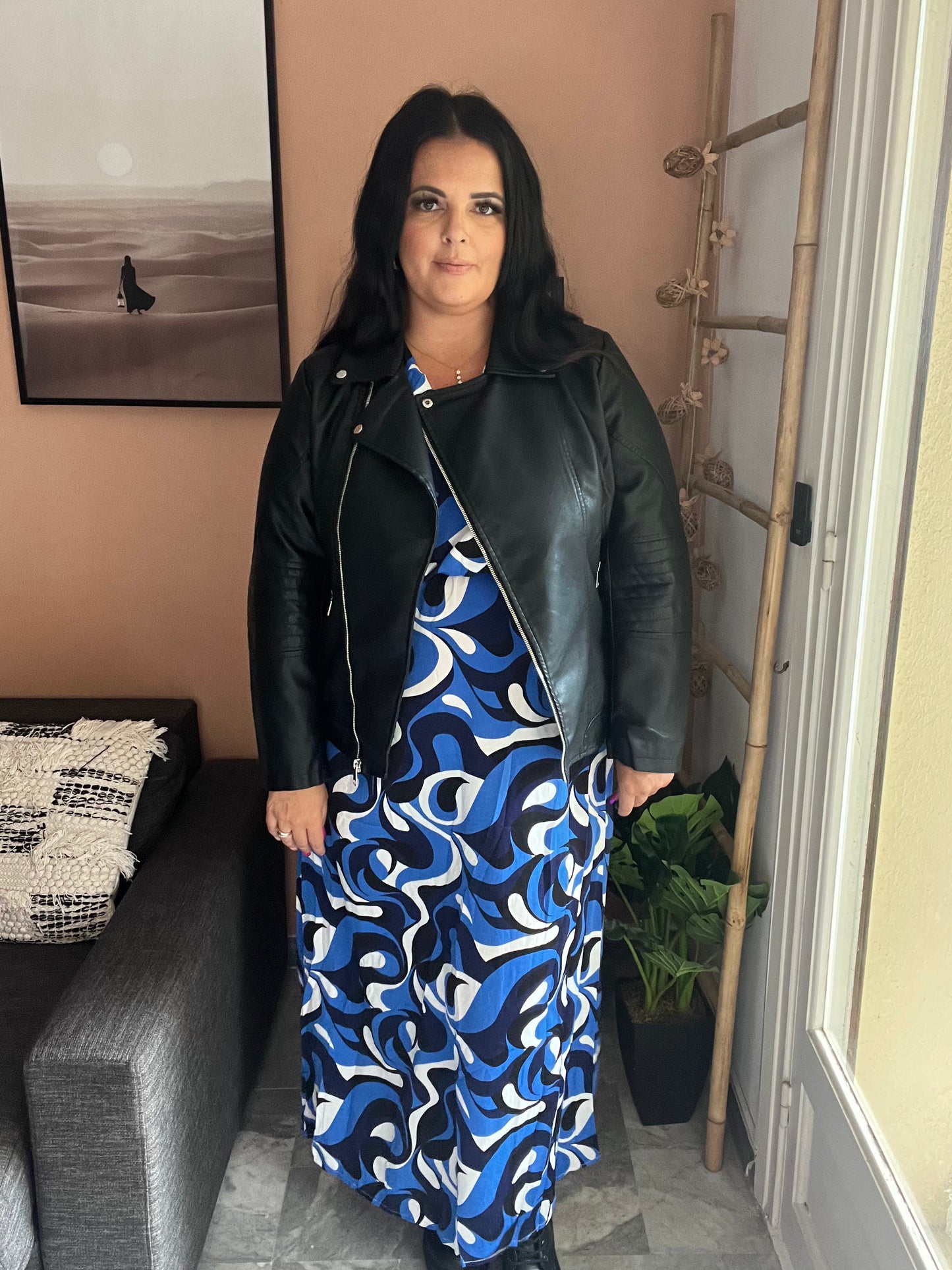 Blouson simili cuir noir