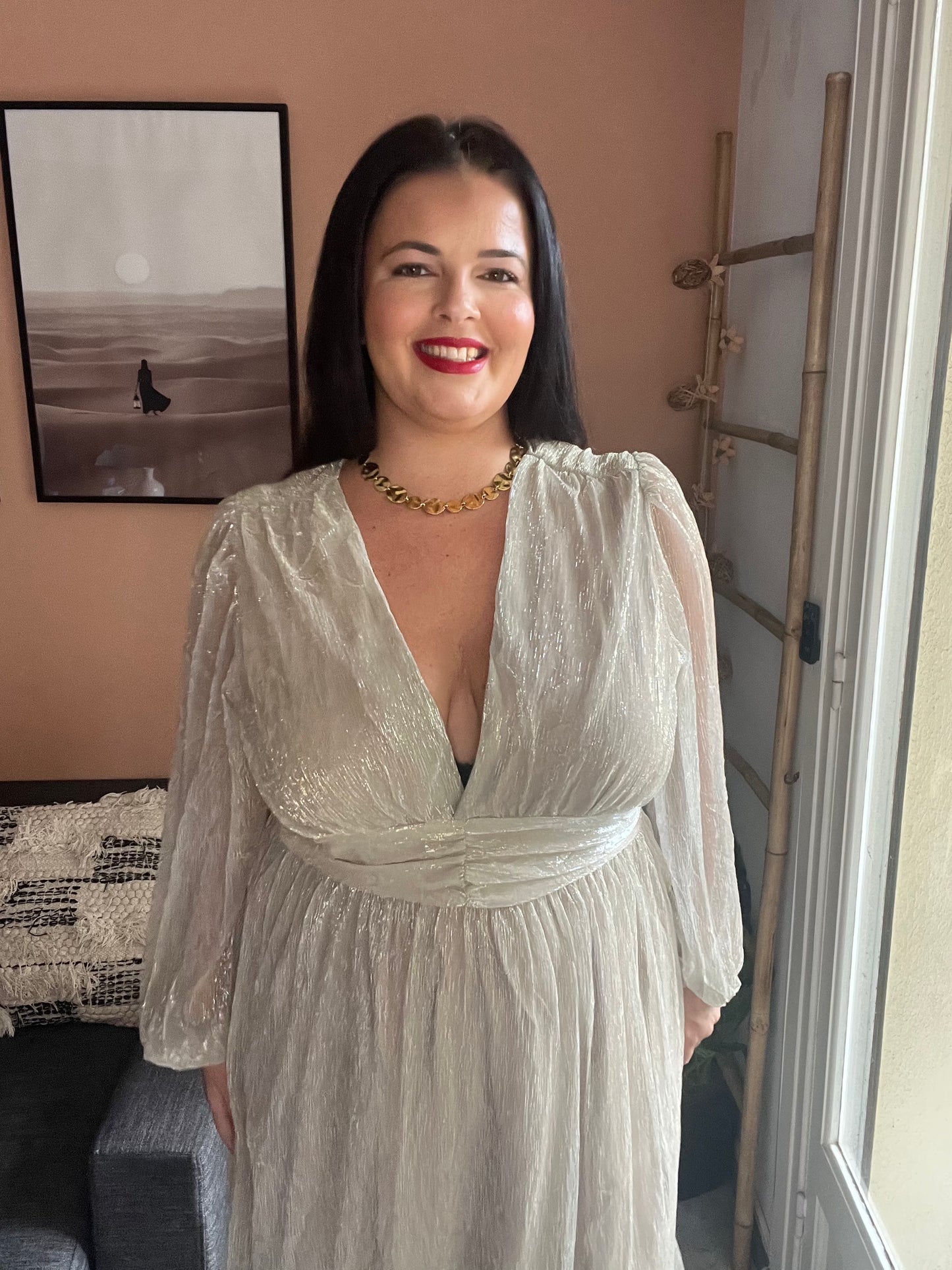 Robe dorée scintillante