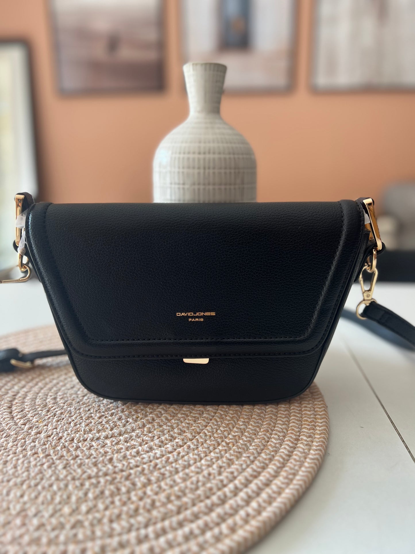 Sac baguette David Jones noir