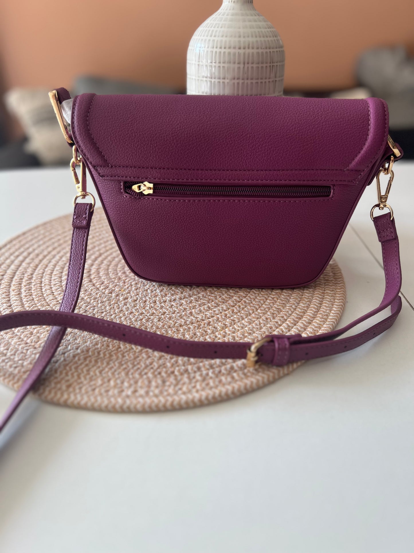 Sac baguette David jones violet
