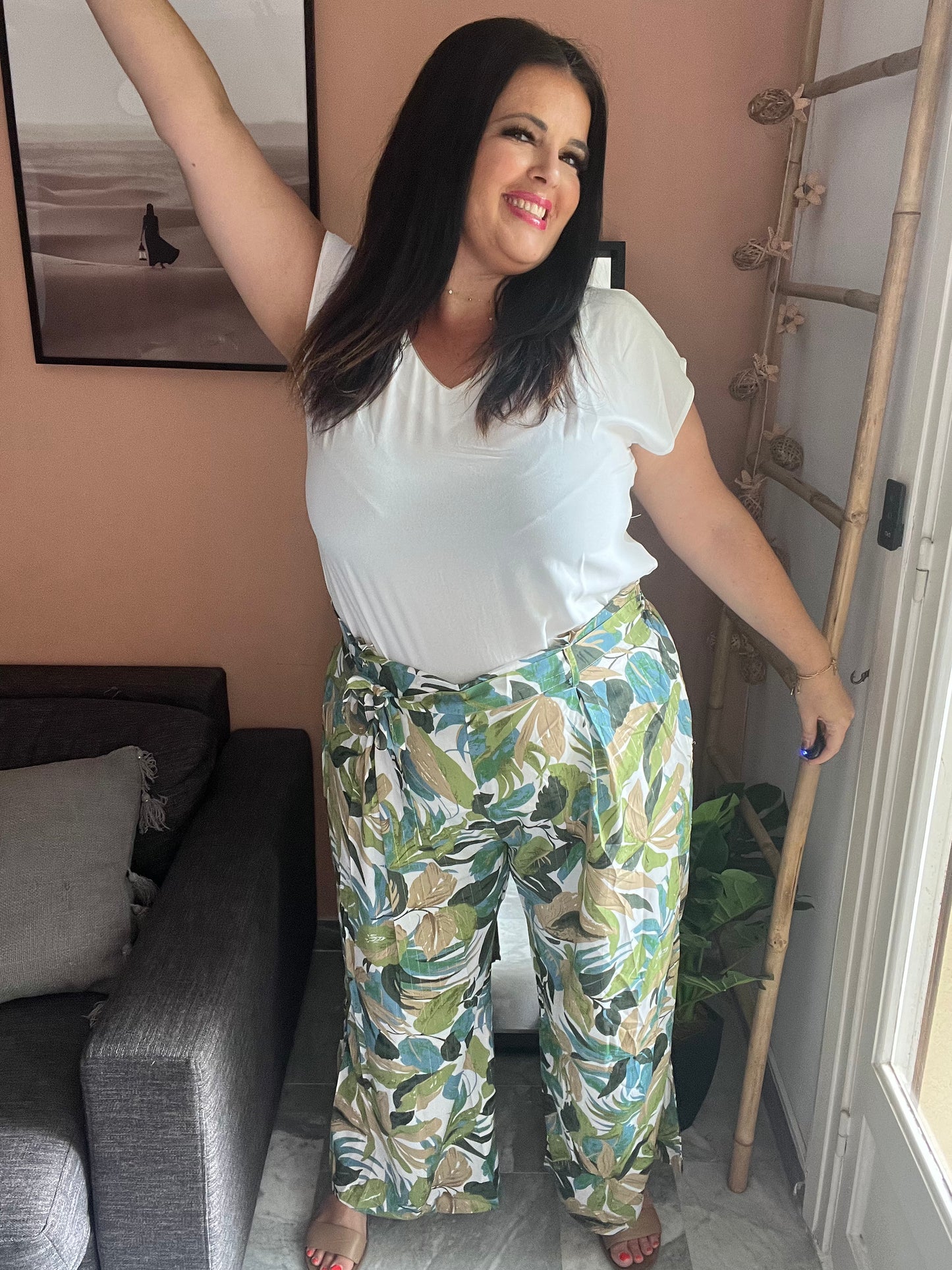 Pantalon fluide vert