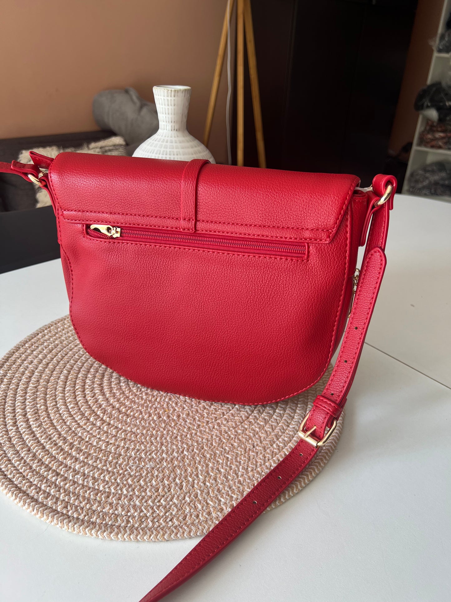 Sac bandouliere David Jones rouge