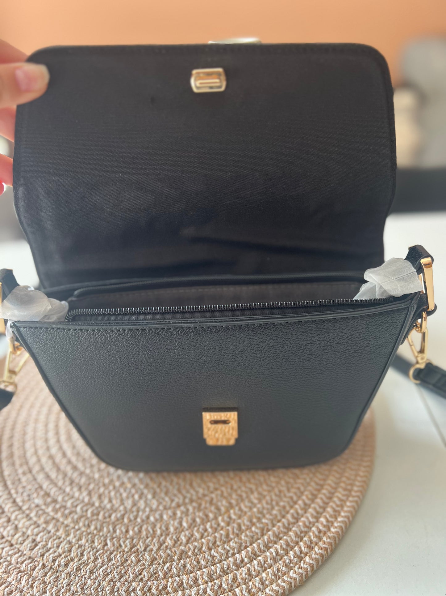 Sac baguette David Jones noir