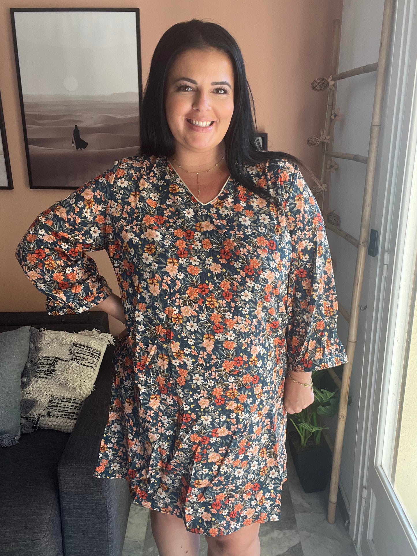 Robe tunique fleurs
