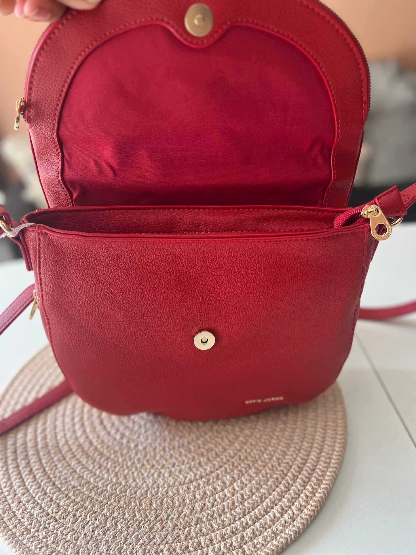 Sac bandouliere David Jones rouge