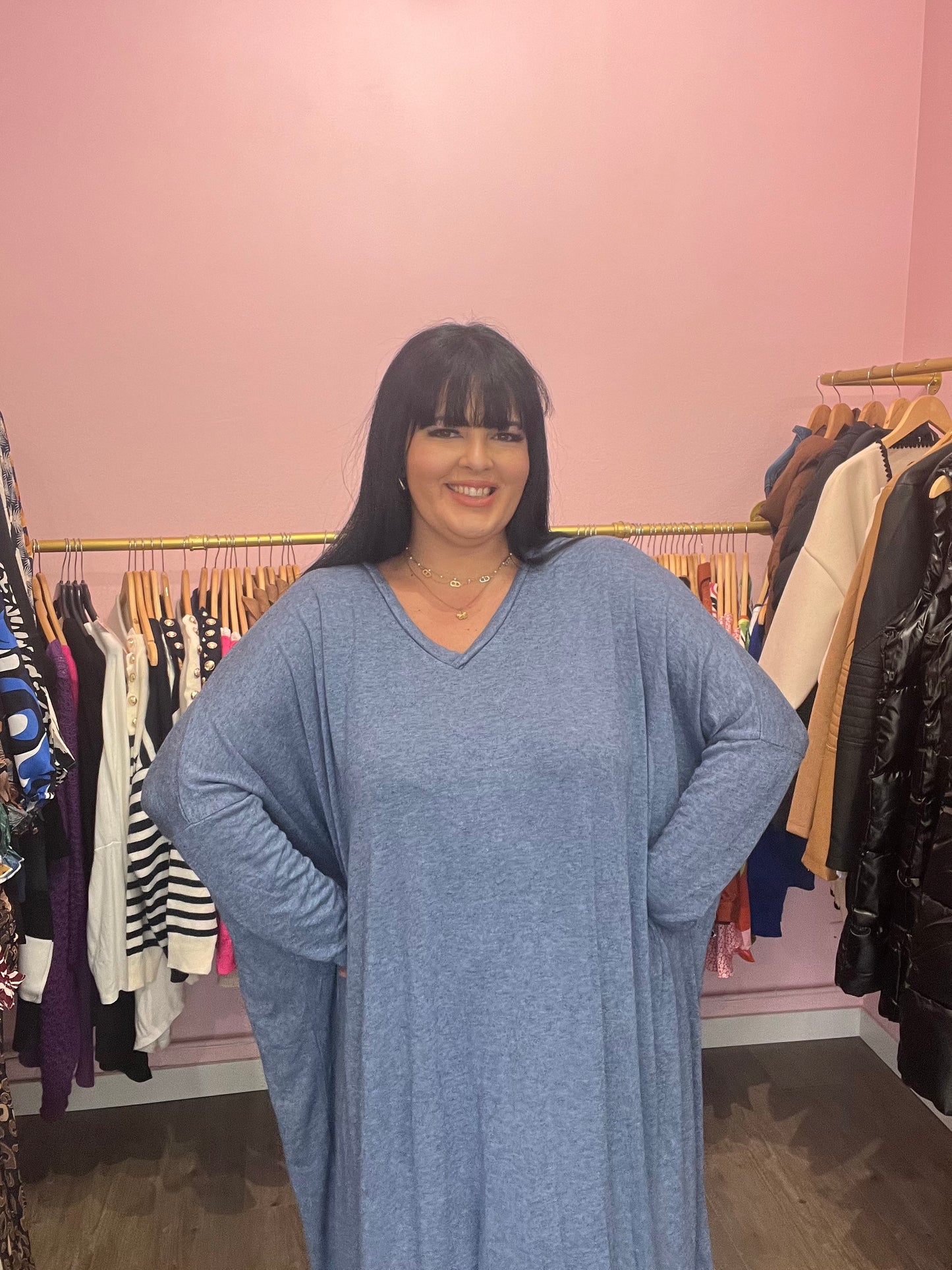 Robe pull bleue