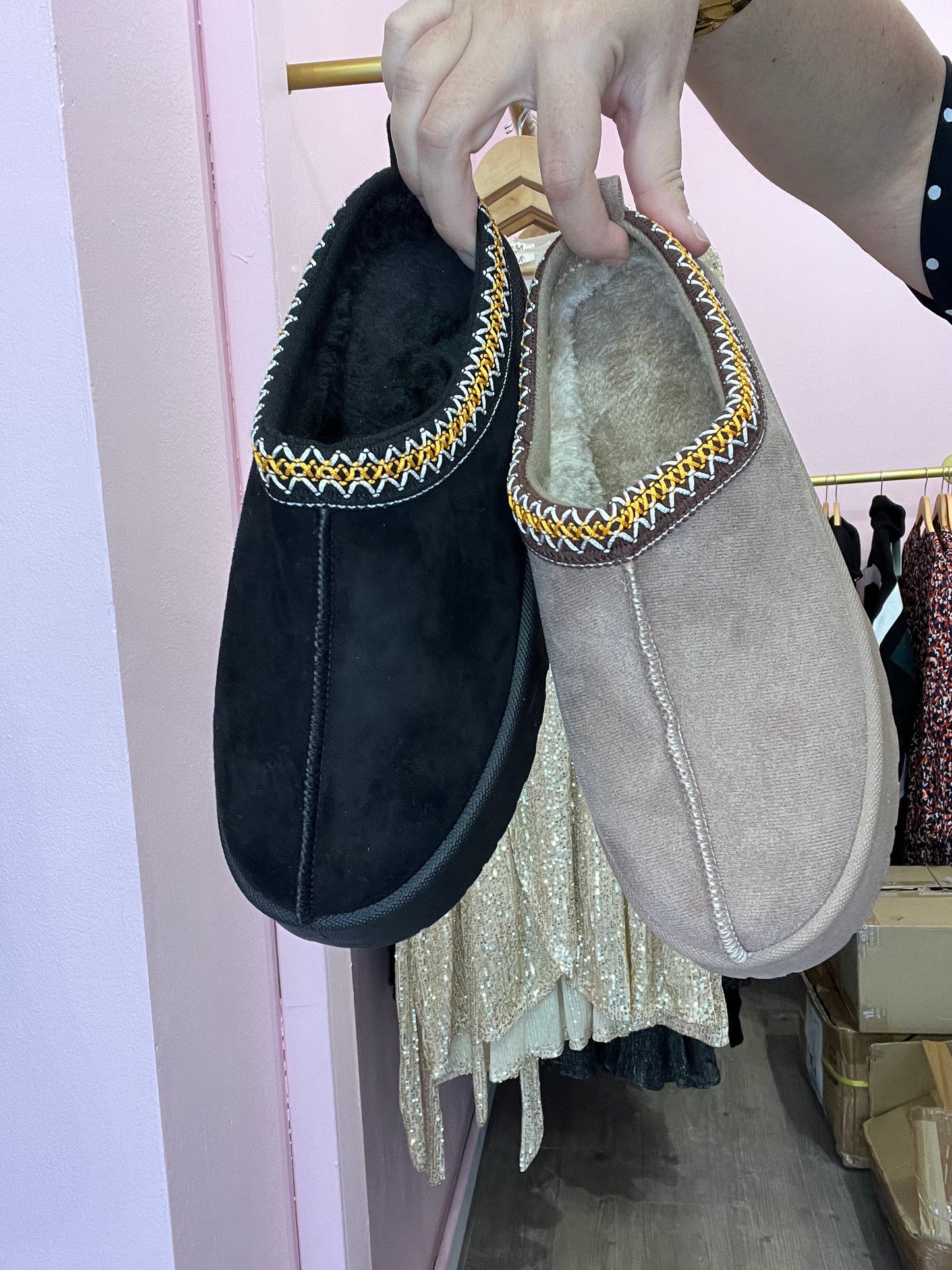 Bottines compensées noires