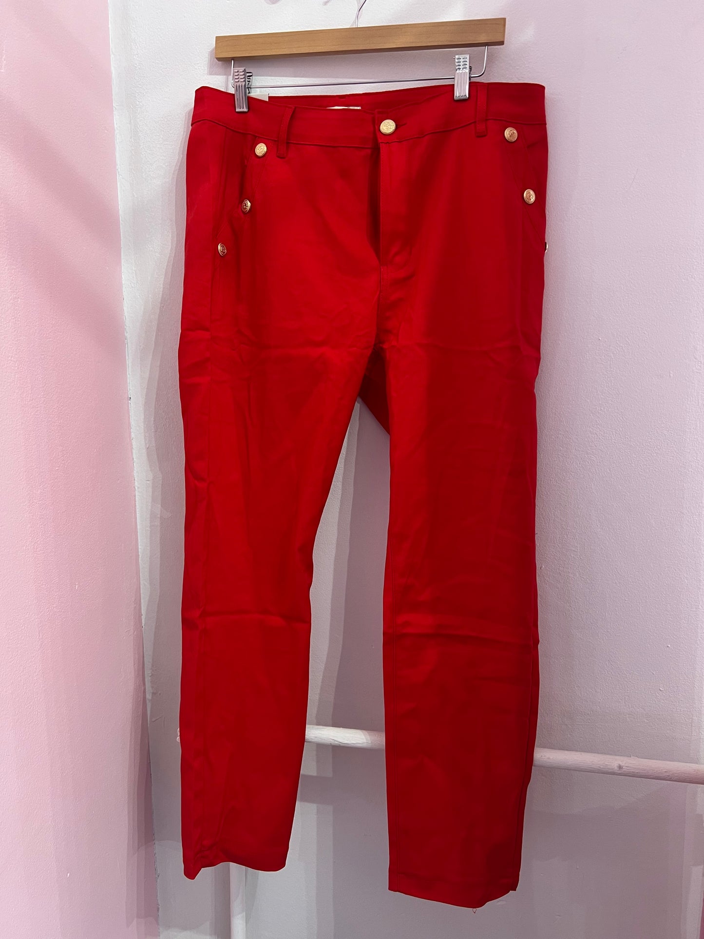 Pantalon grande taille rouge