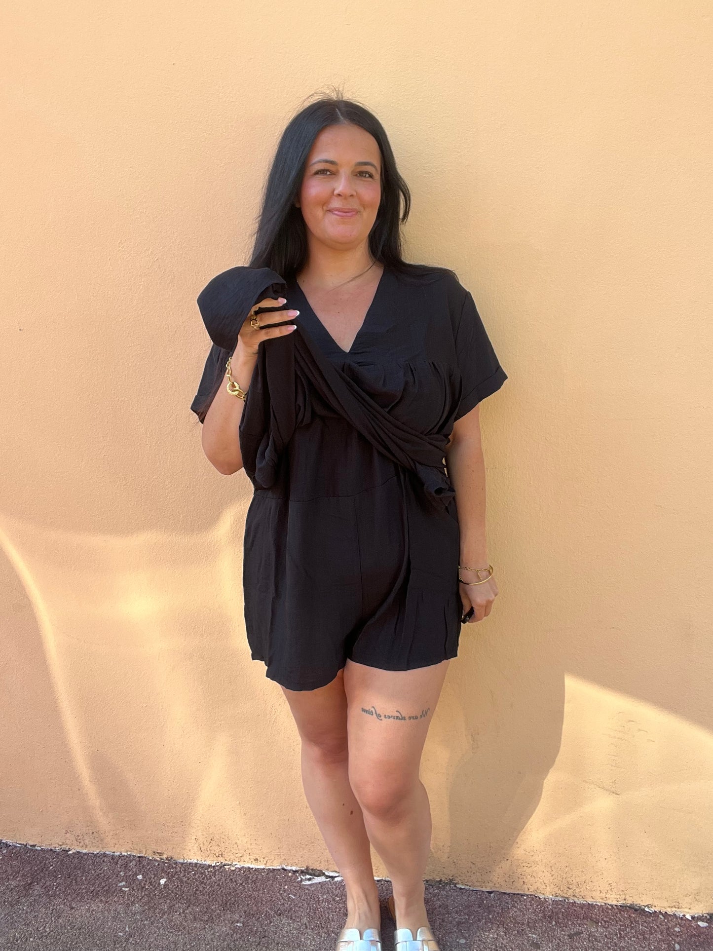 Robe combi short noire