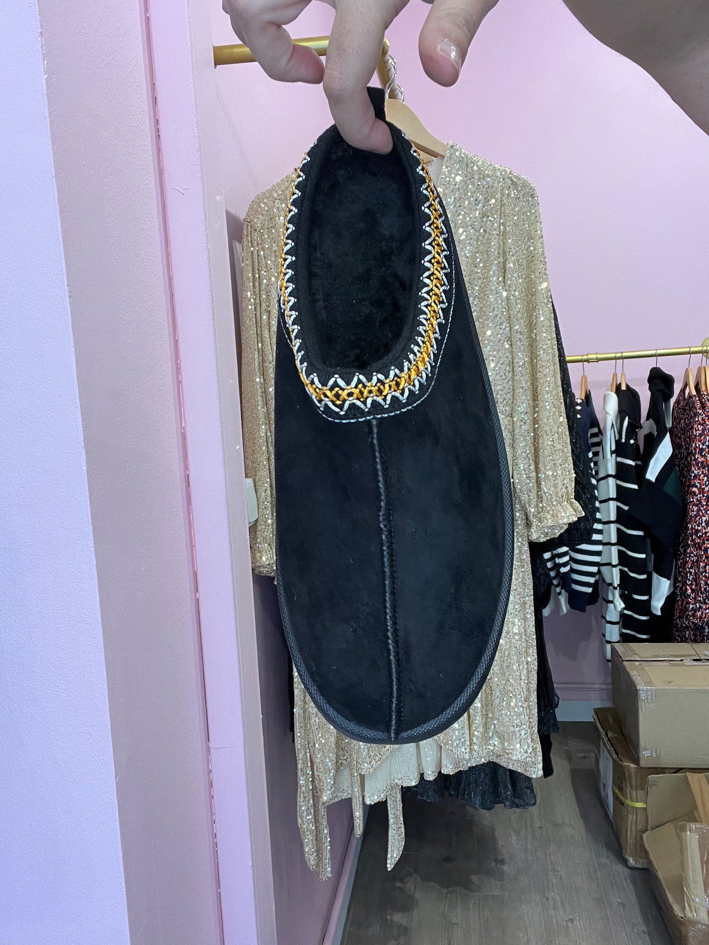 Bottines compensées noires