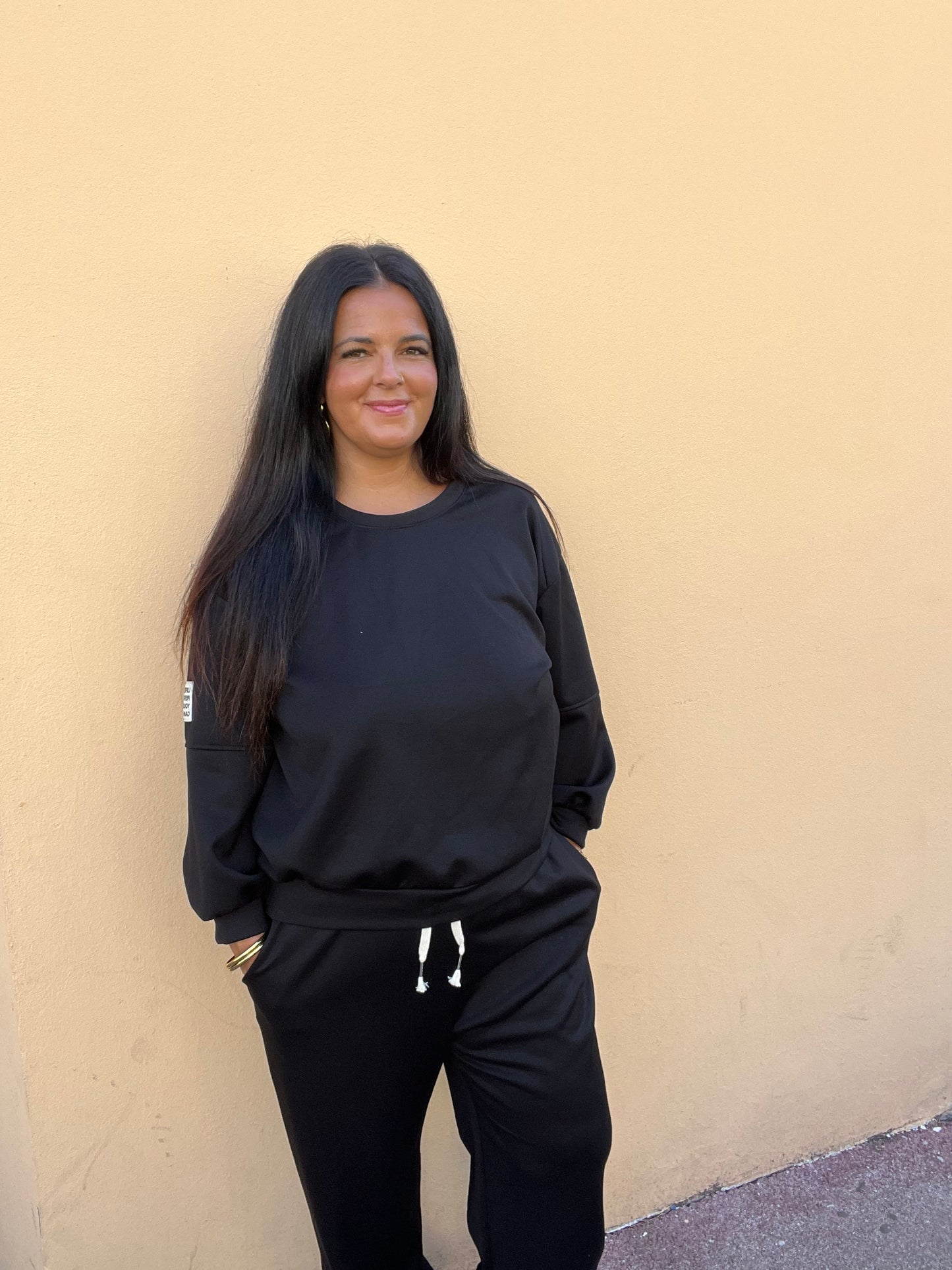 Ensemble grande taille sweat jogging noir