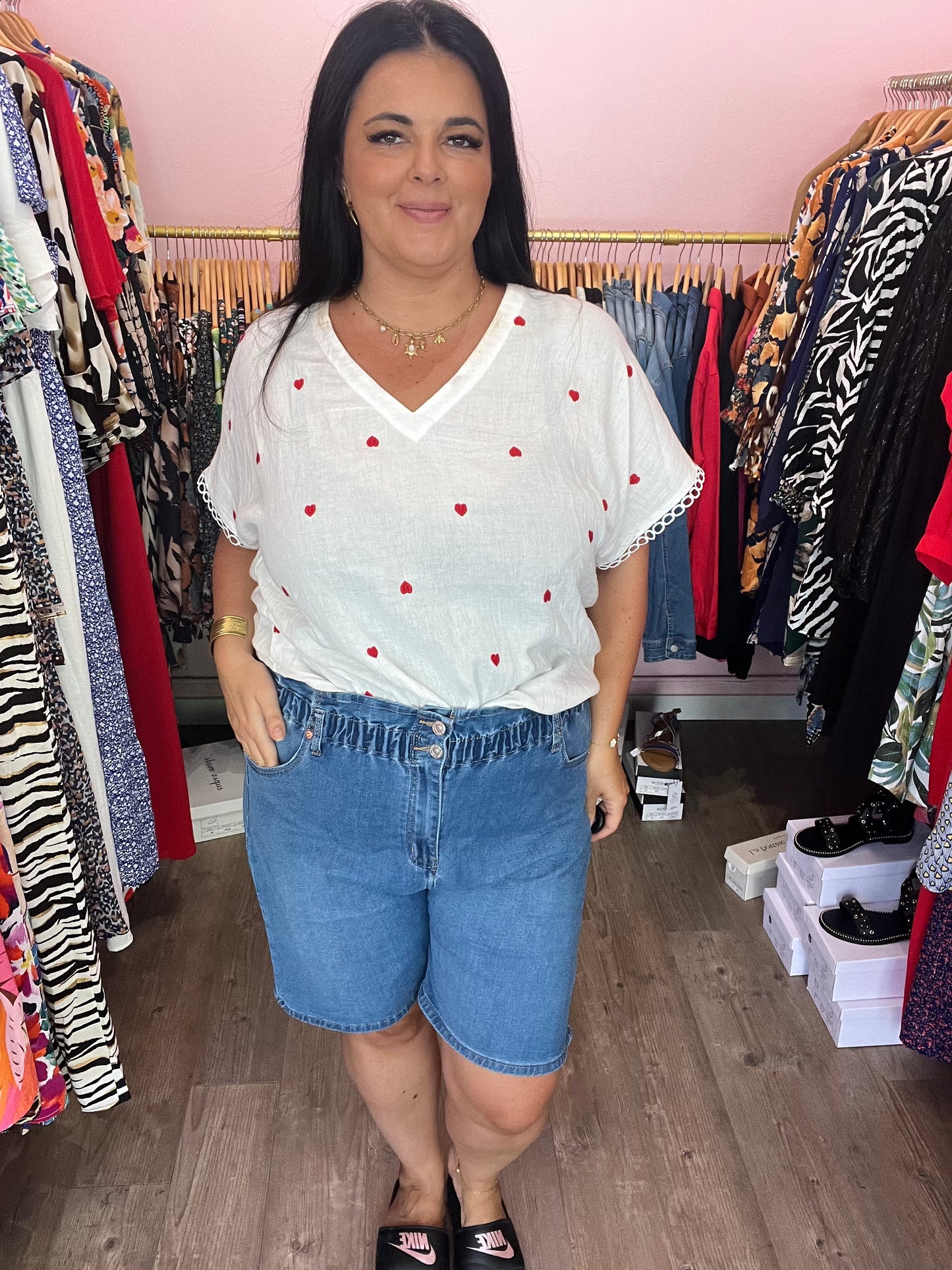 Short en jean large