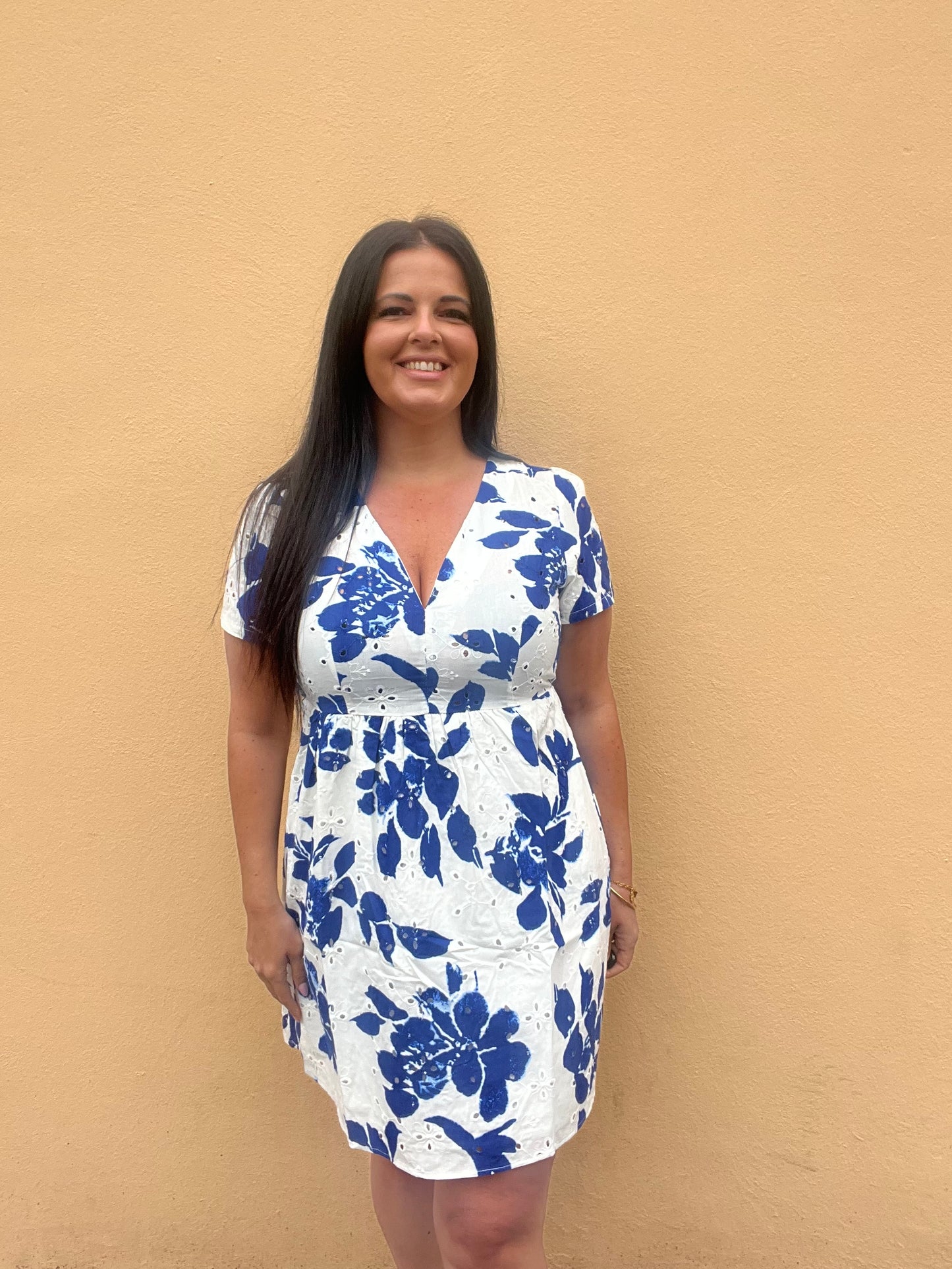 Robe emi en coton bleue