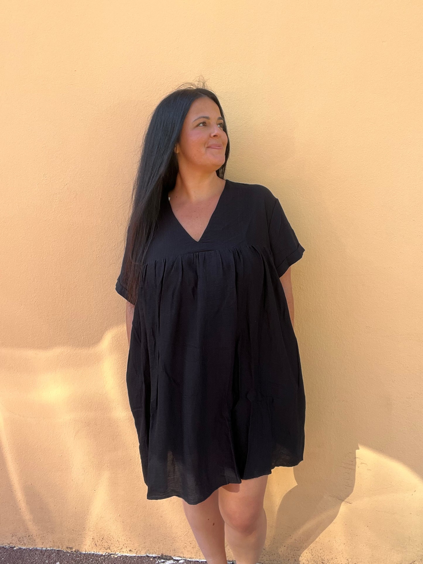 Robe combi short noire