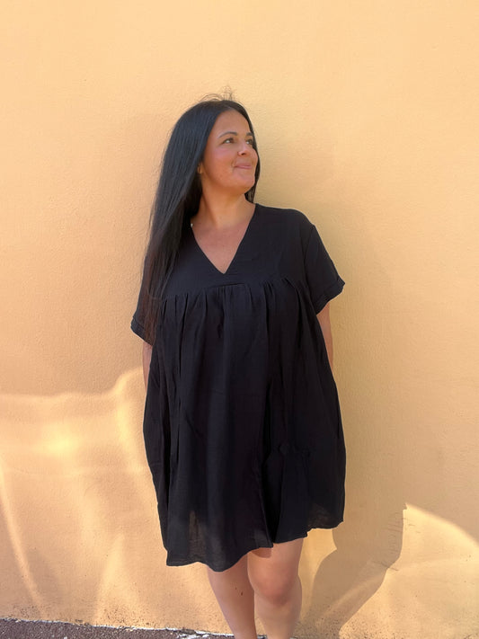 Robe combi short noire