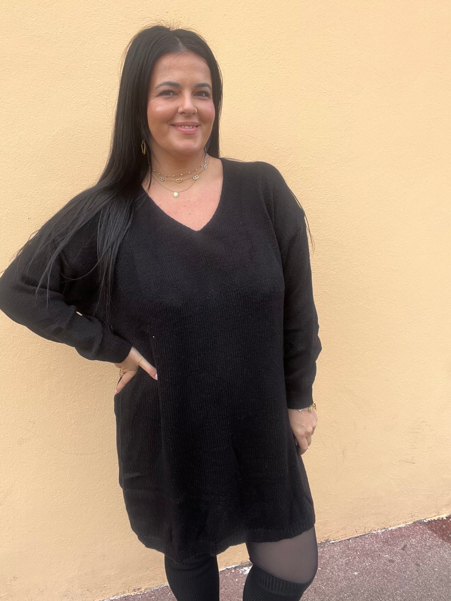 Robe pull noire