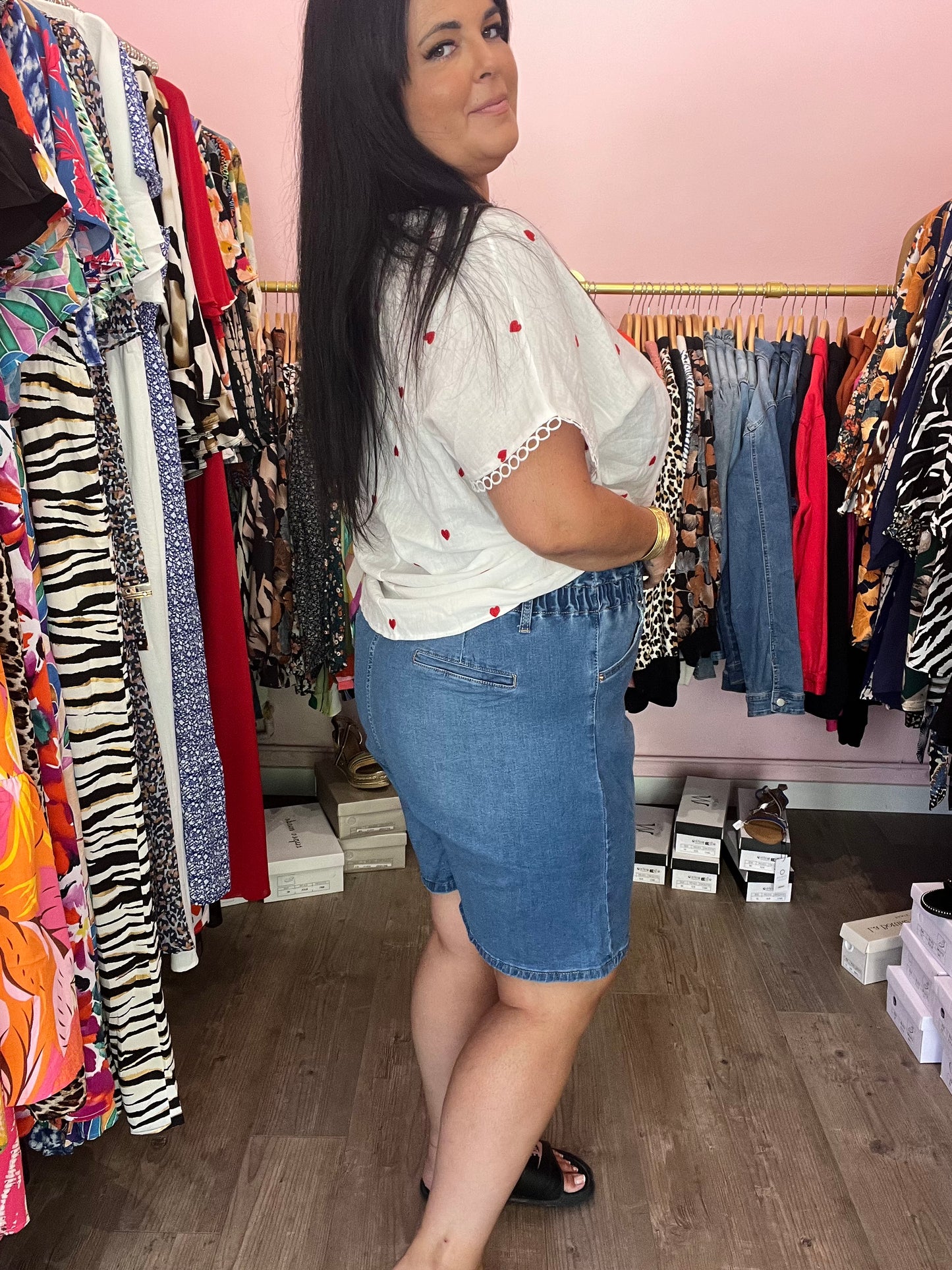Short en jean large