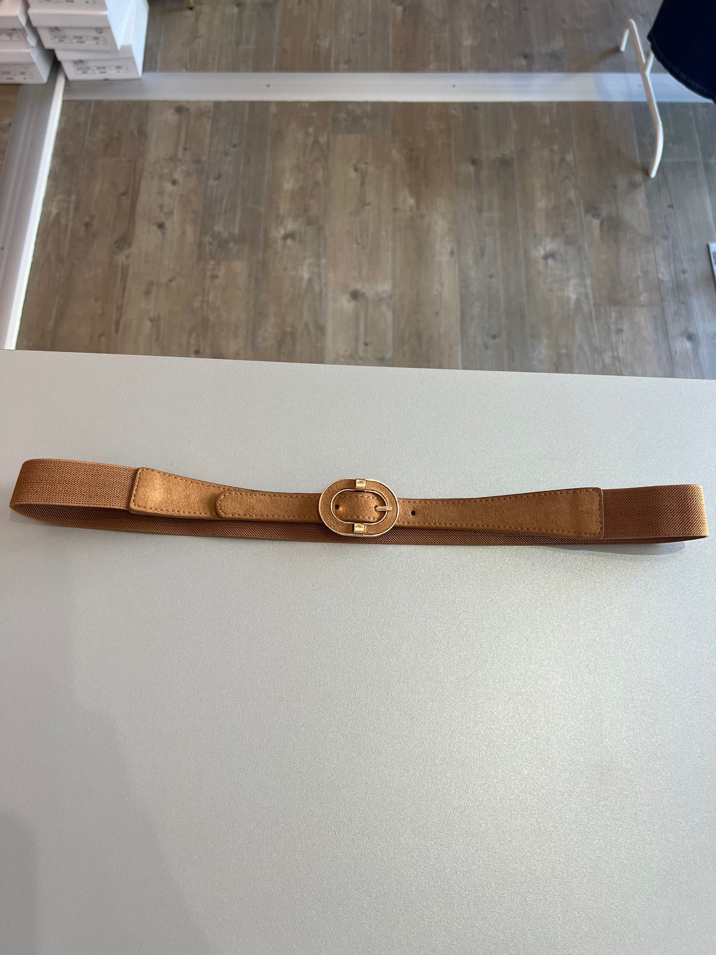 Ceinture grande taille marron