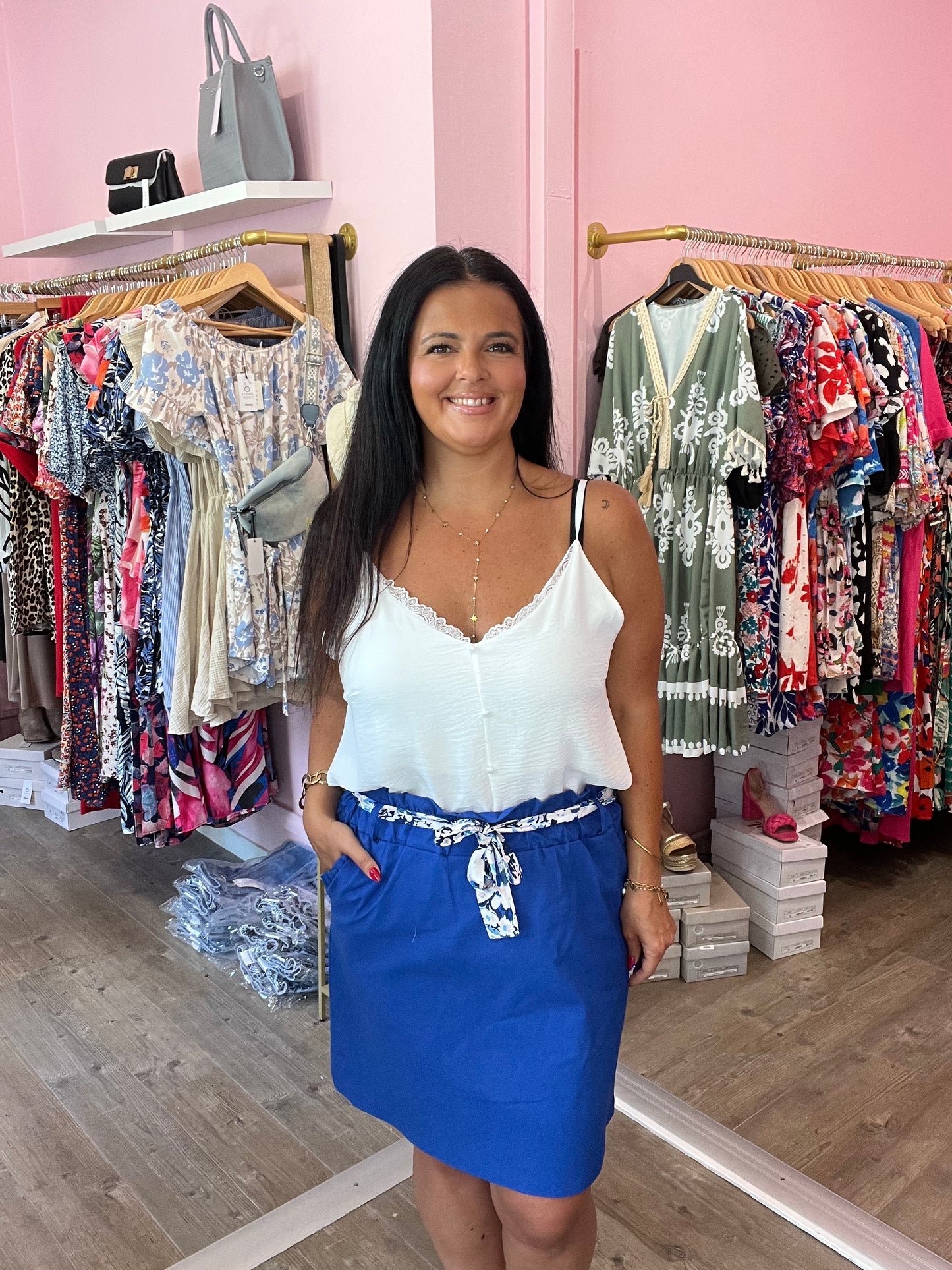 Jupe grande taille bleue