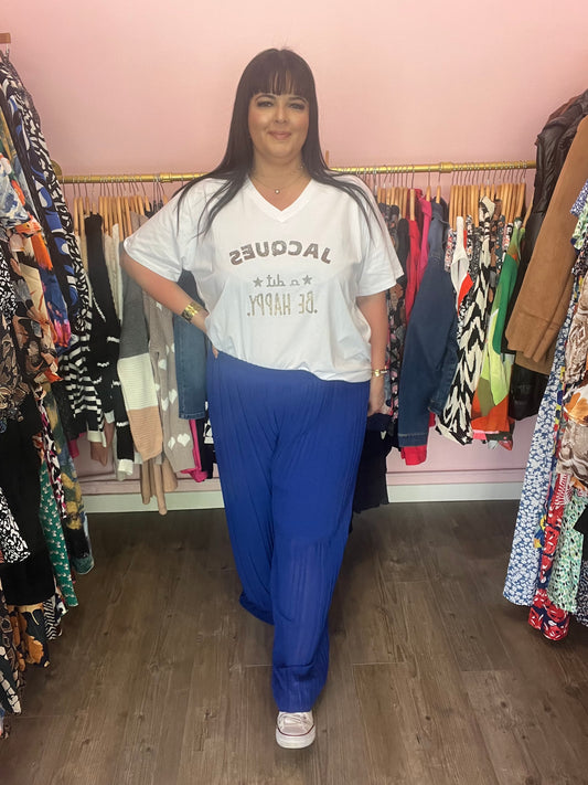 Pantalon bleu fluide