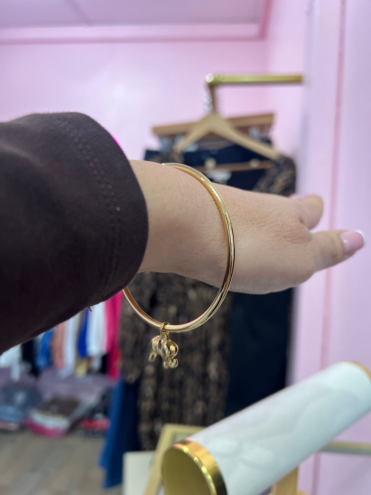 Bracelet jonc éléphant
