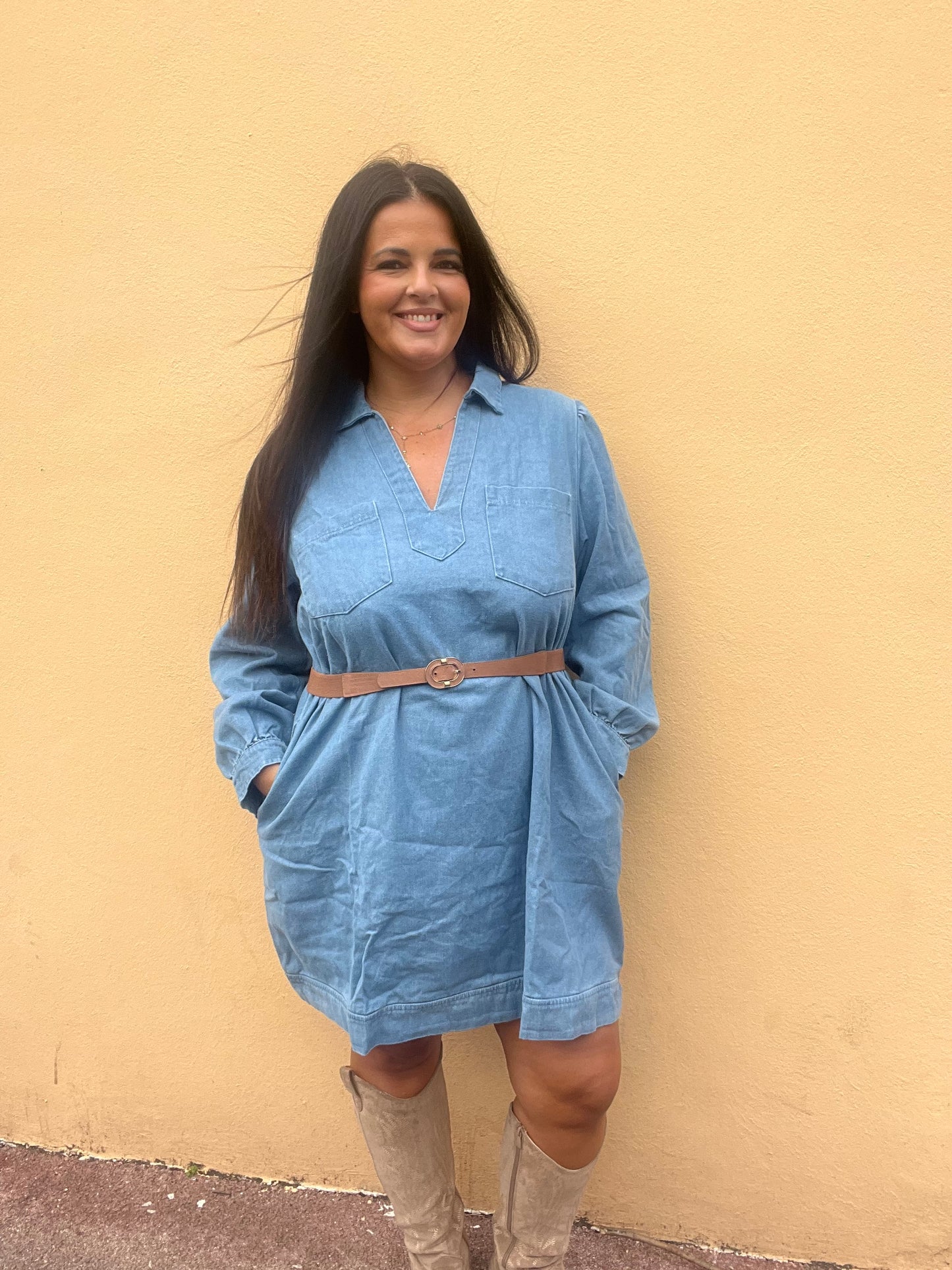 Robe en jean grande taille