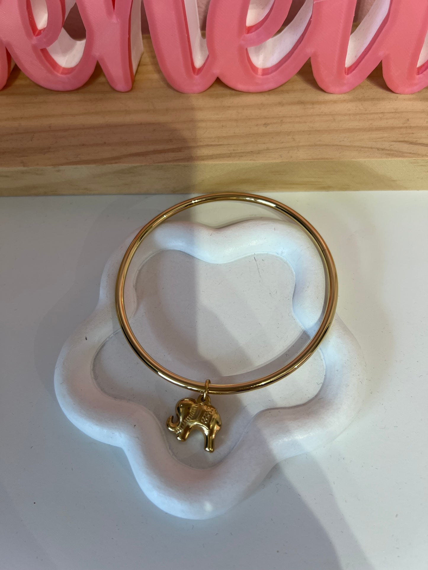 Bracelet jonc éléphant