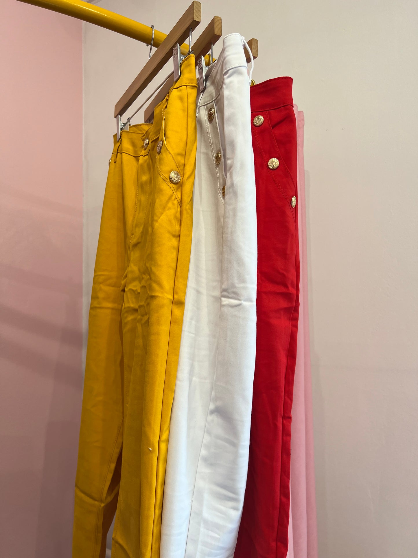 Pantalon grande tailles jaune