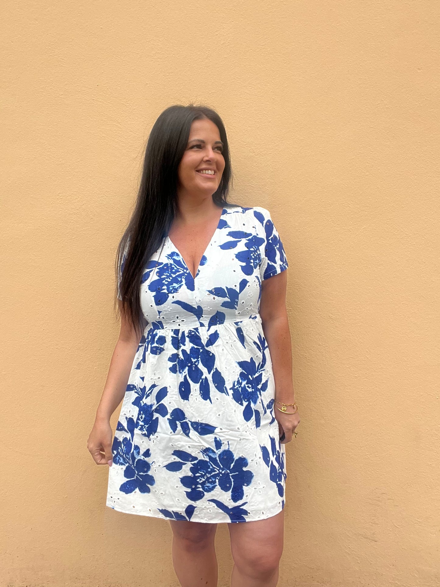Robe emi en coton bleue
